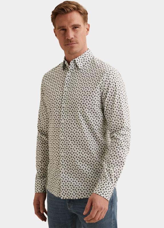 Vanguard Casual hemd lange mouw Wit LONG SLEEVE SHIRT Print on Po VSI2602204/7004