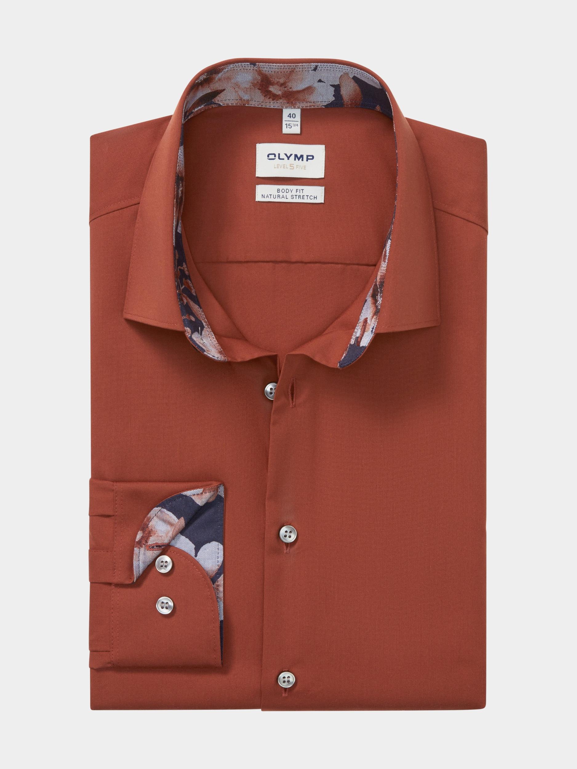 Olymp Business hemd lange mouw Rood Level 5 219484/36
