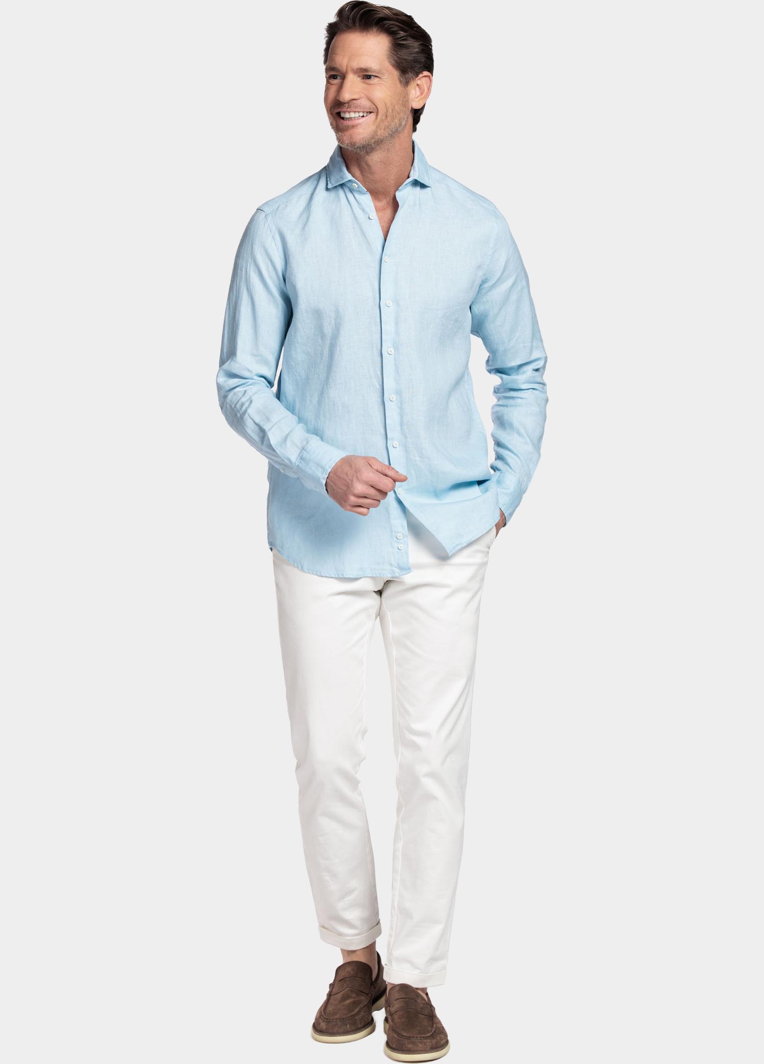 Giordano Overhemd heren Blauw Row Long Sleeve Cutaway Soft 617810/61