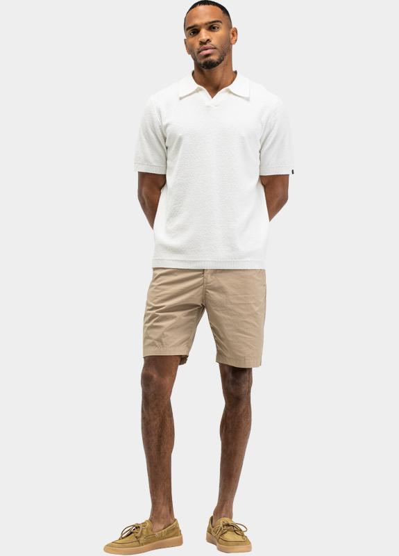 Butcher of Blue Polo korte mouw Wit Boucle M2616003/112