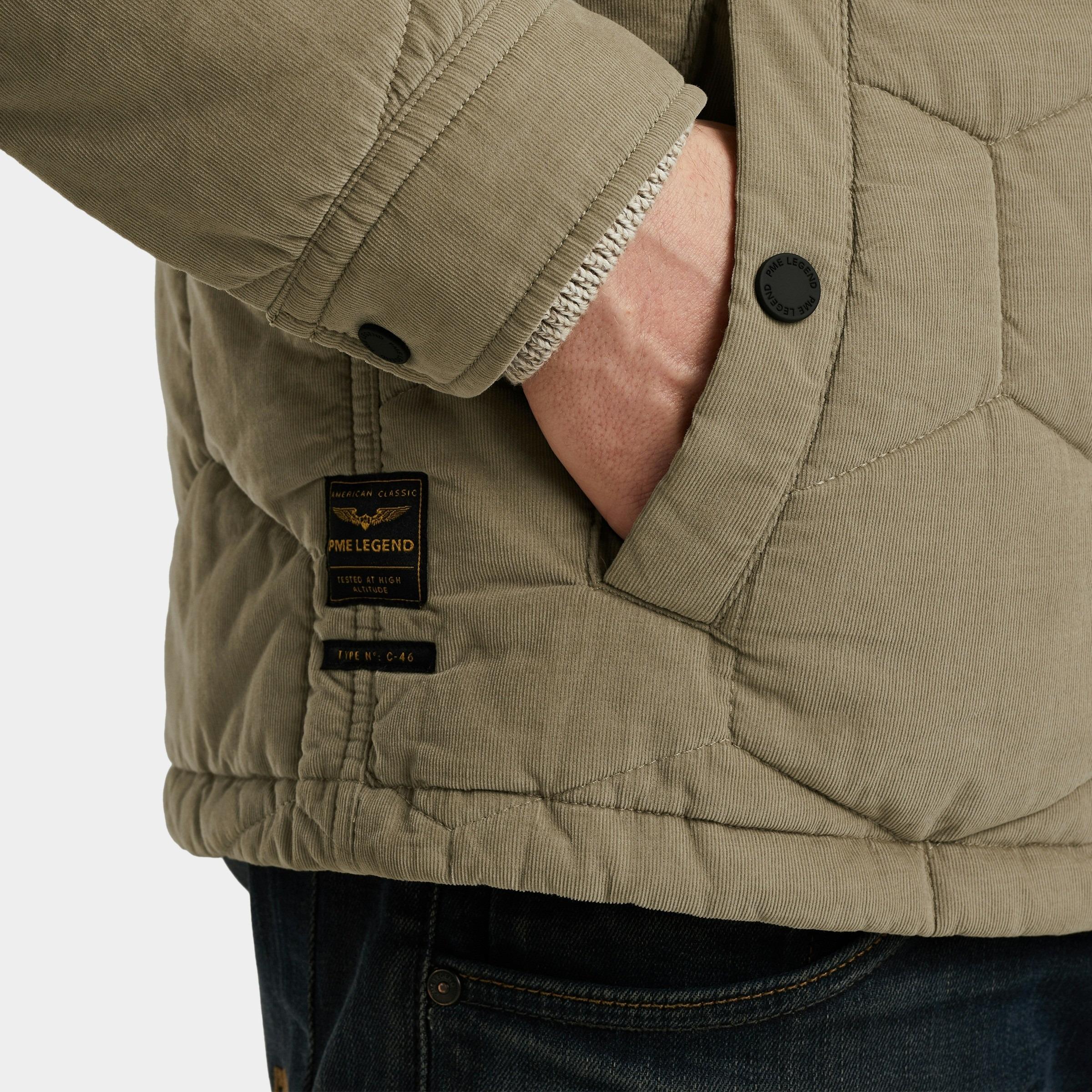 PME Legend Overshirt Groen LONG SLEEVE SHIRT Quilted Cor PSI2509250/8011