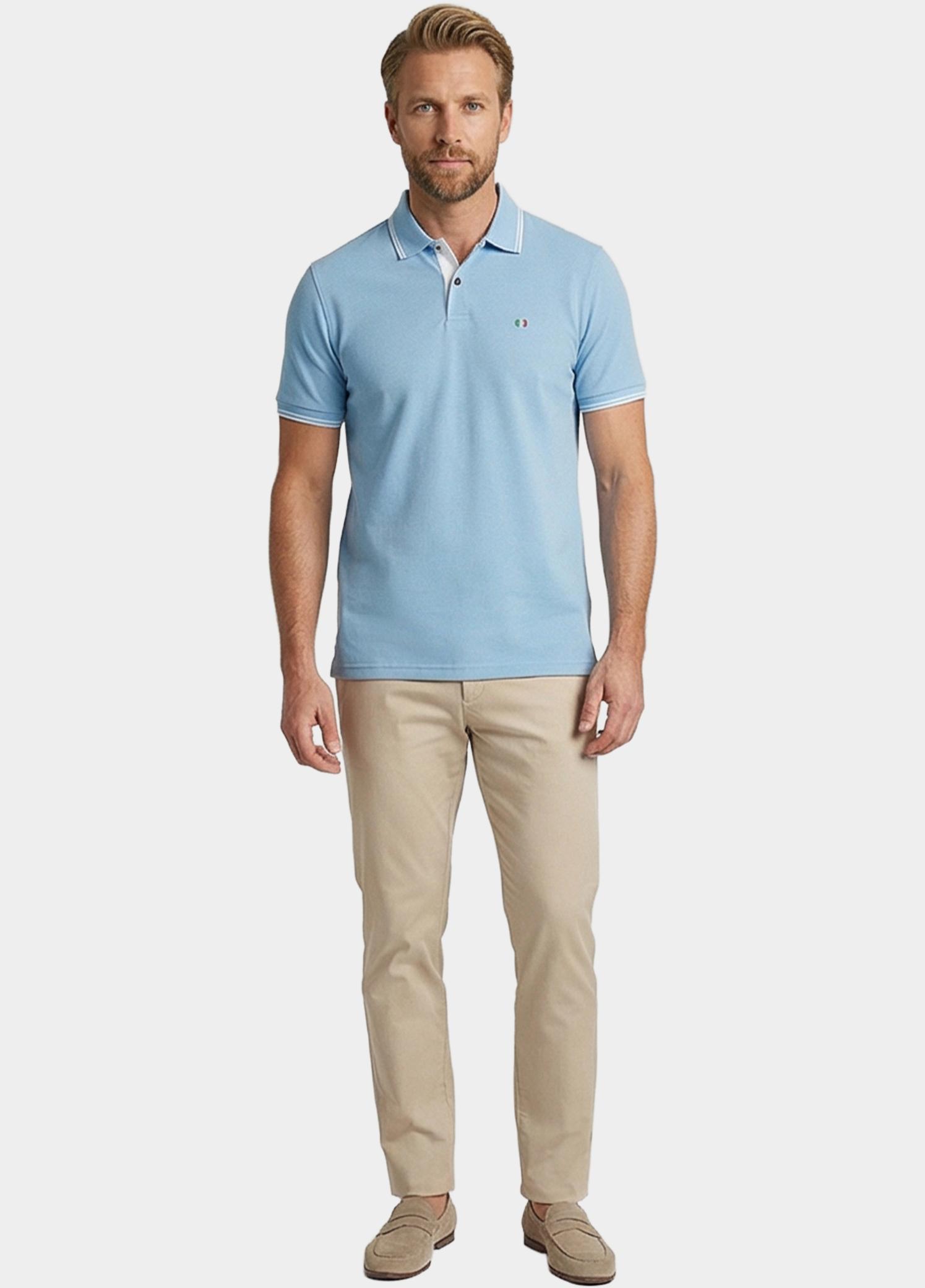 Giordano Polo heren Blauw Nico Signature Polo SS Two-Pl 616587/63