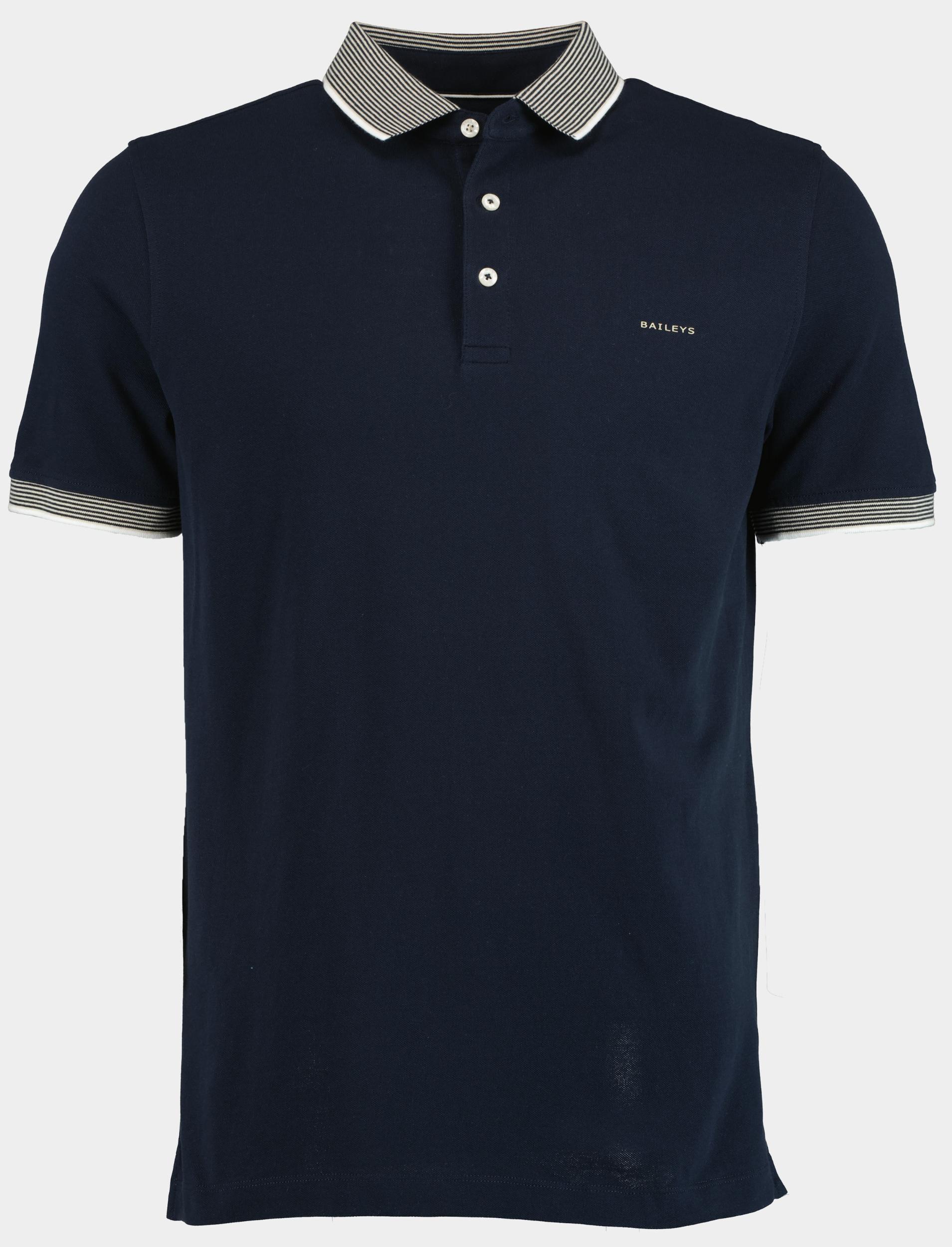 Baileys Polo korte mouw Blauw Poloshirt Solid Pique 515236/60