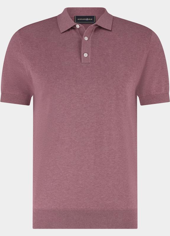 Scotland Blue Polo heren Paars Pince Knitted Polo Ss SPE26106PI08SB/5005