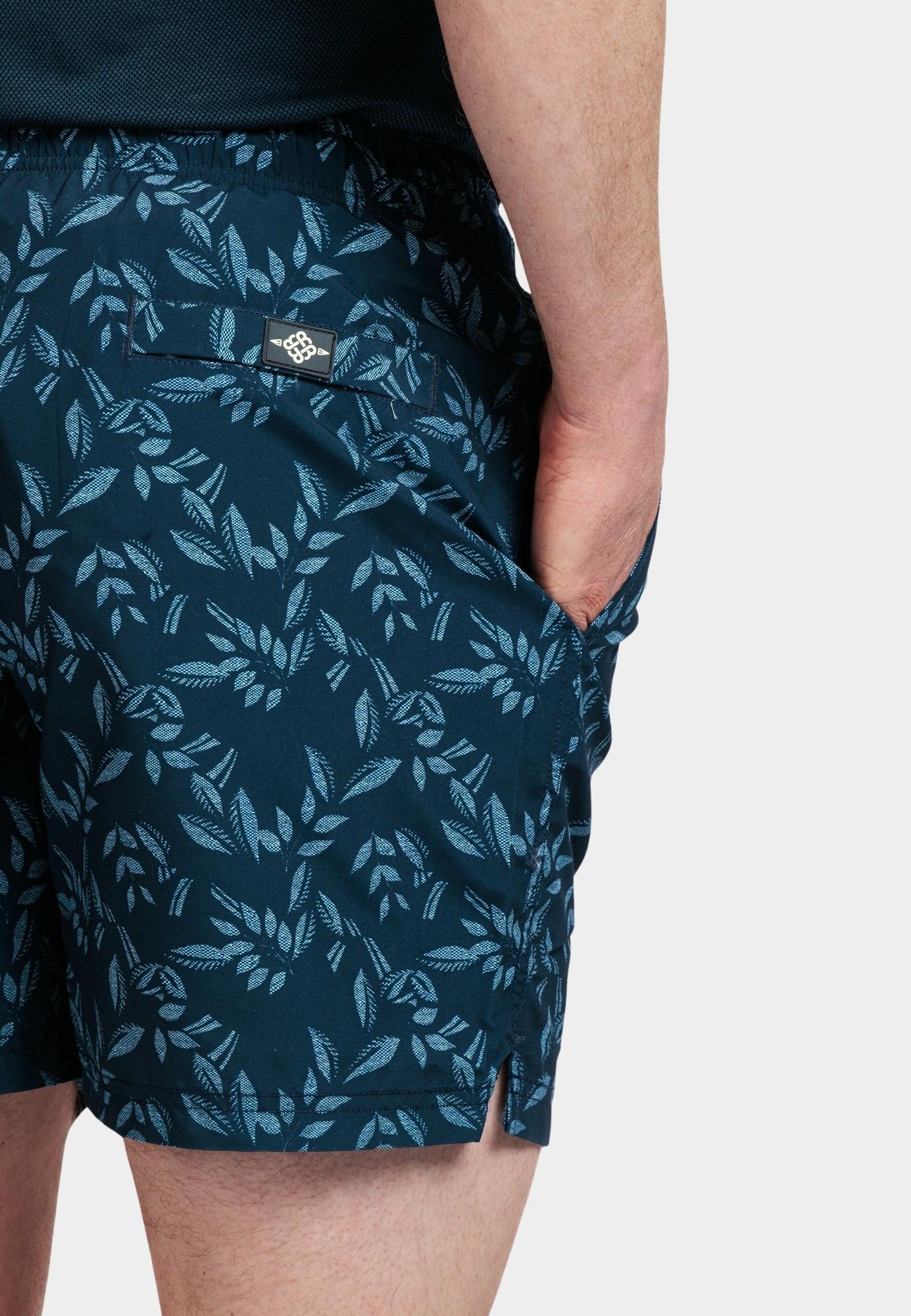 Baileys Zwembroek Blauw Swimshort allover printed "2- 411006/69