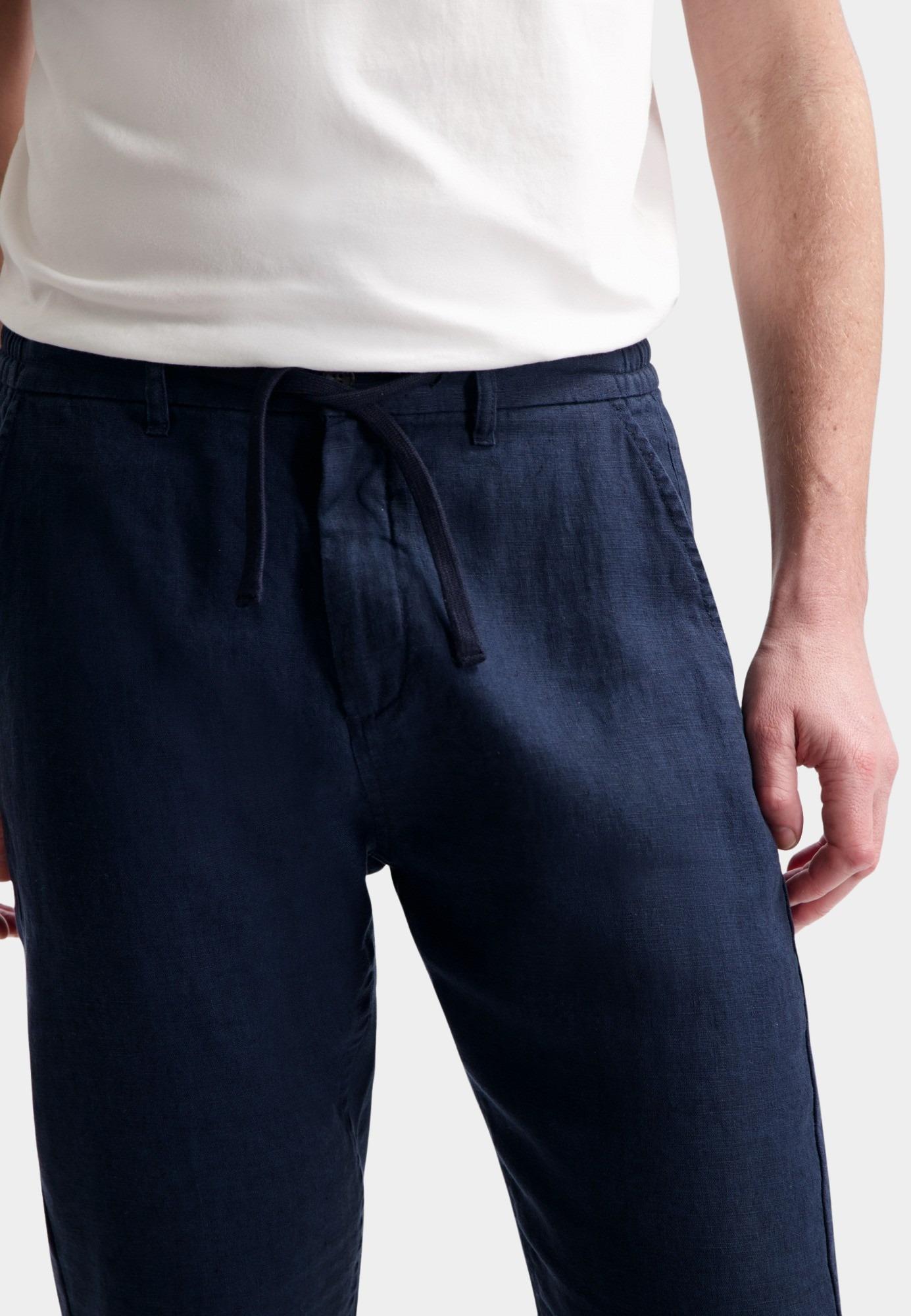 Dstrezzed Linnen Broek Blauw DS_James Beach Pants 501822S/649