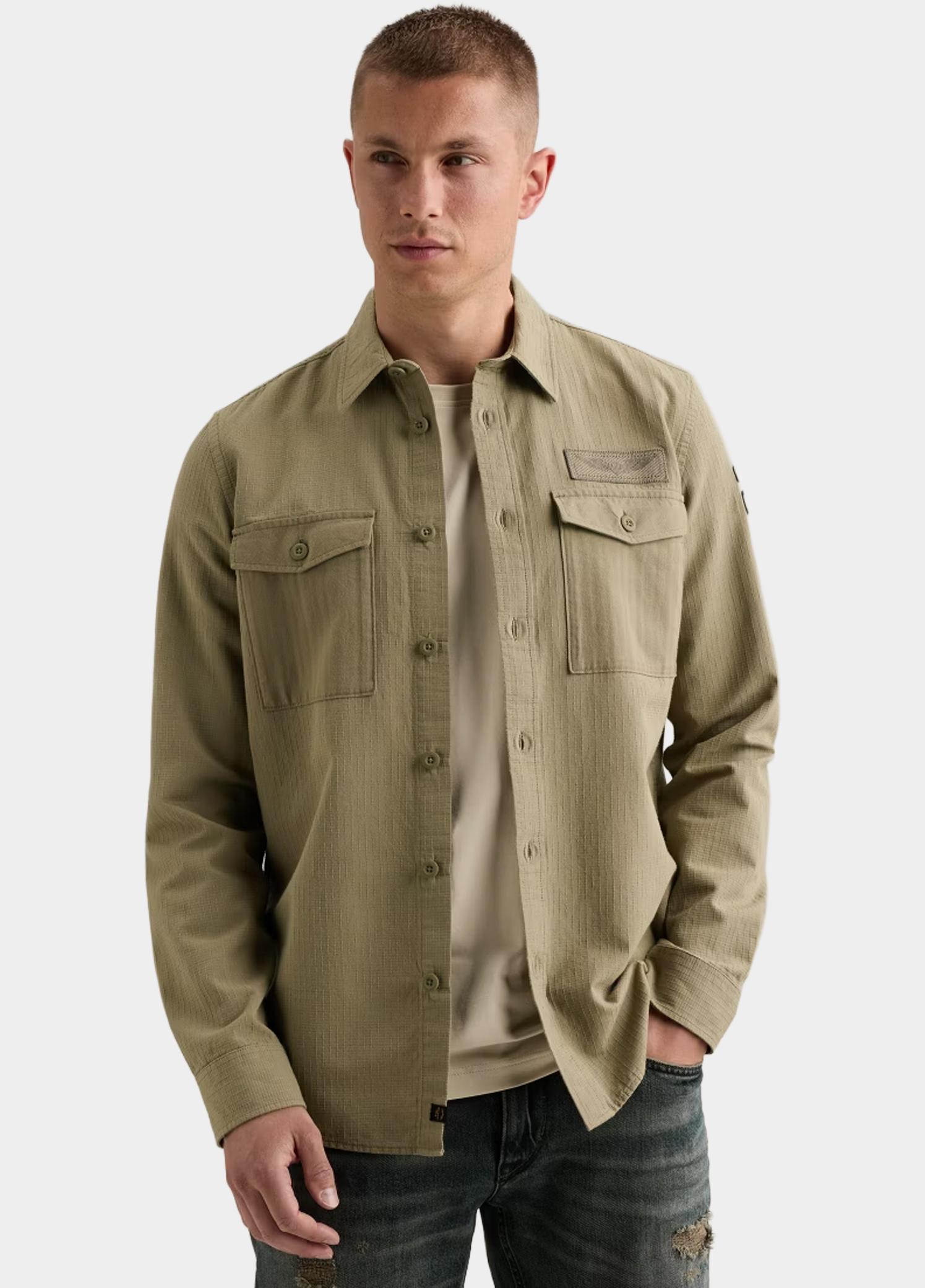 PME Legend Overhemd heren Groen Long sleeve shirt Quilt Popli PSI2608213/6485