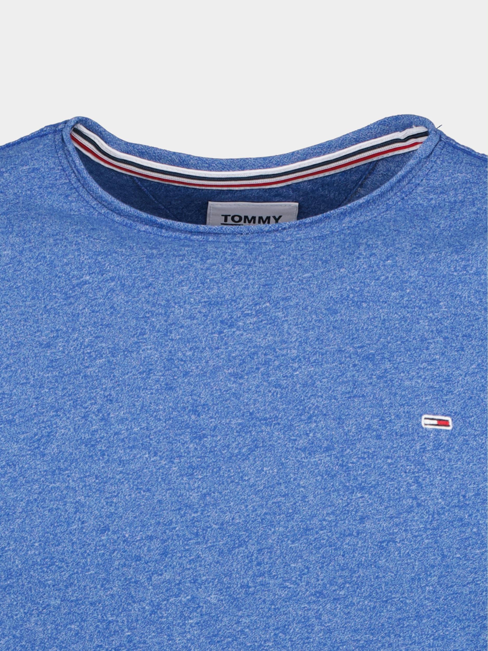 Tommy Jeans T-shirt korte mouw Blauw TJM Slim jaspe c neck DM0DM09586/C66
