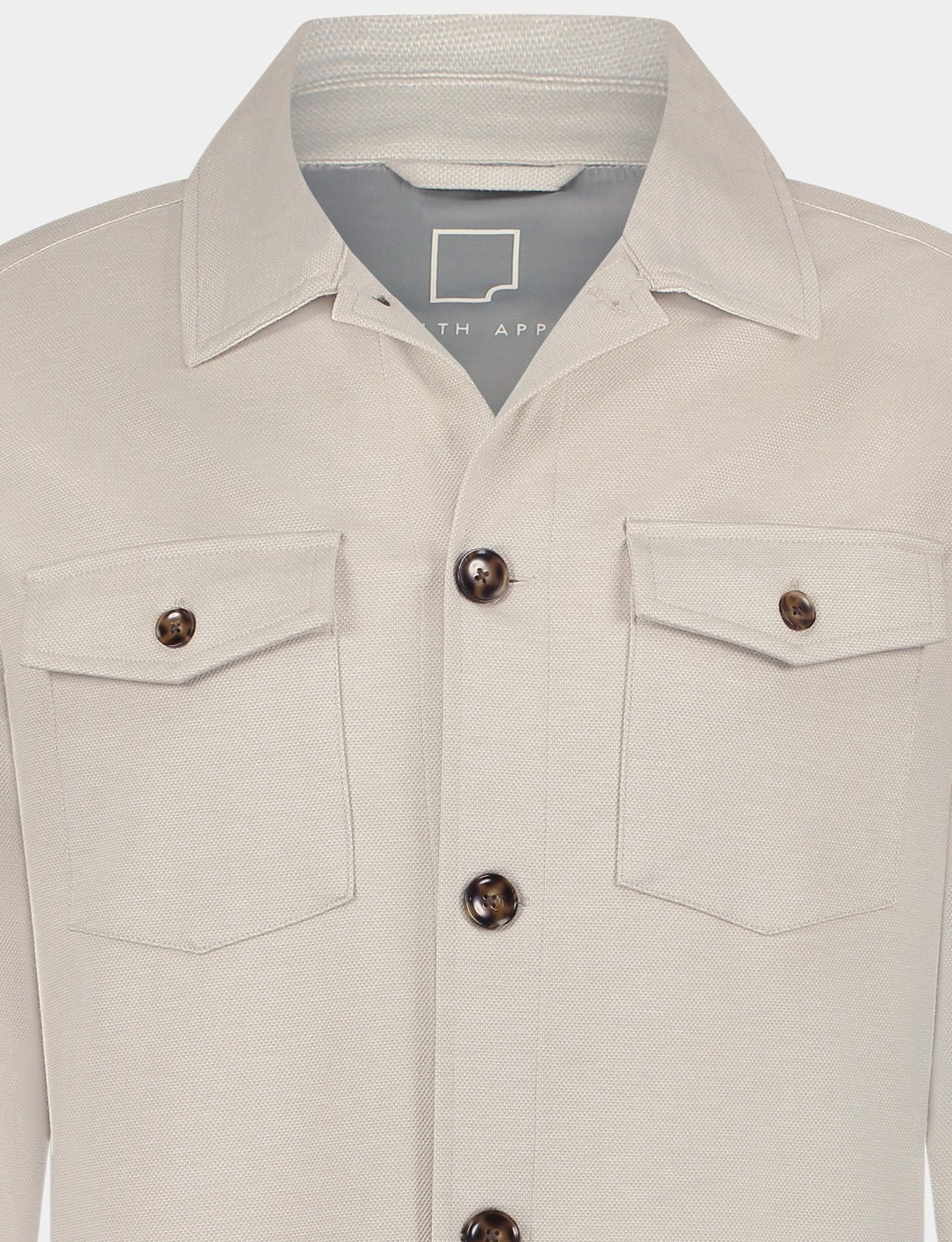 Born With Appetite Overshirt Grijs Dustin Shirtjacket 25114DU89/190 pebble