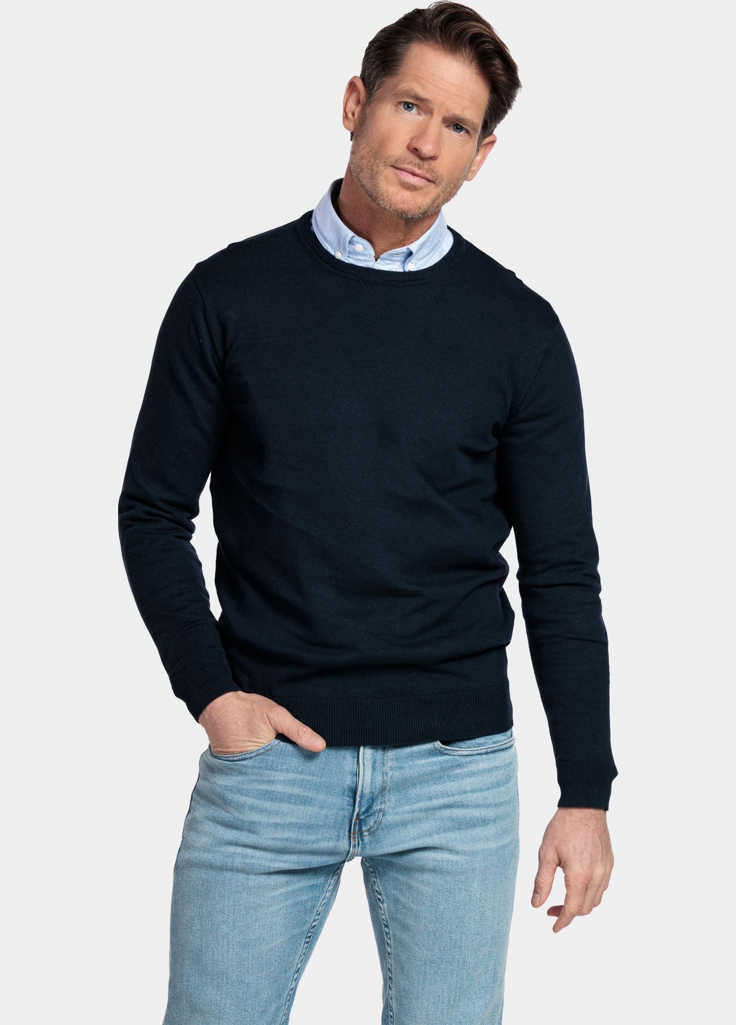 Baileys Pullover Blauw Crew Neck Pullover  with low NOS8200/60
