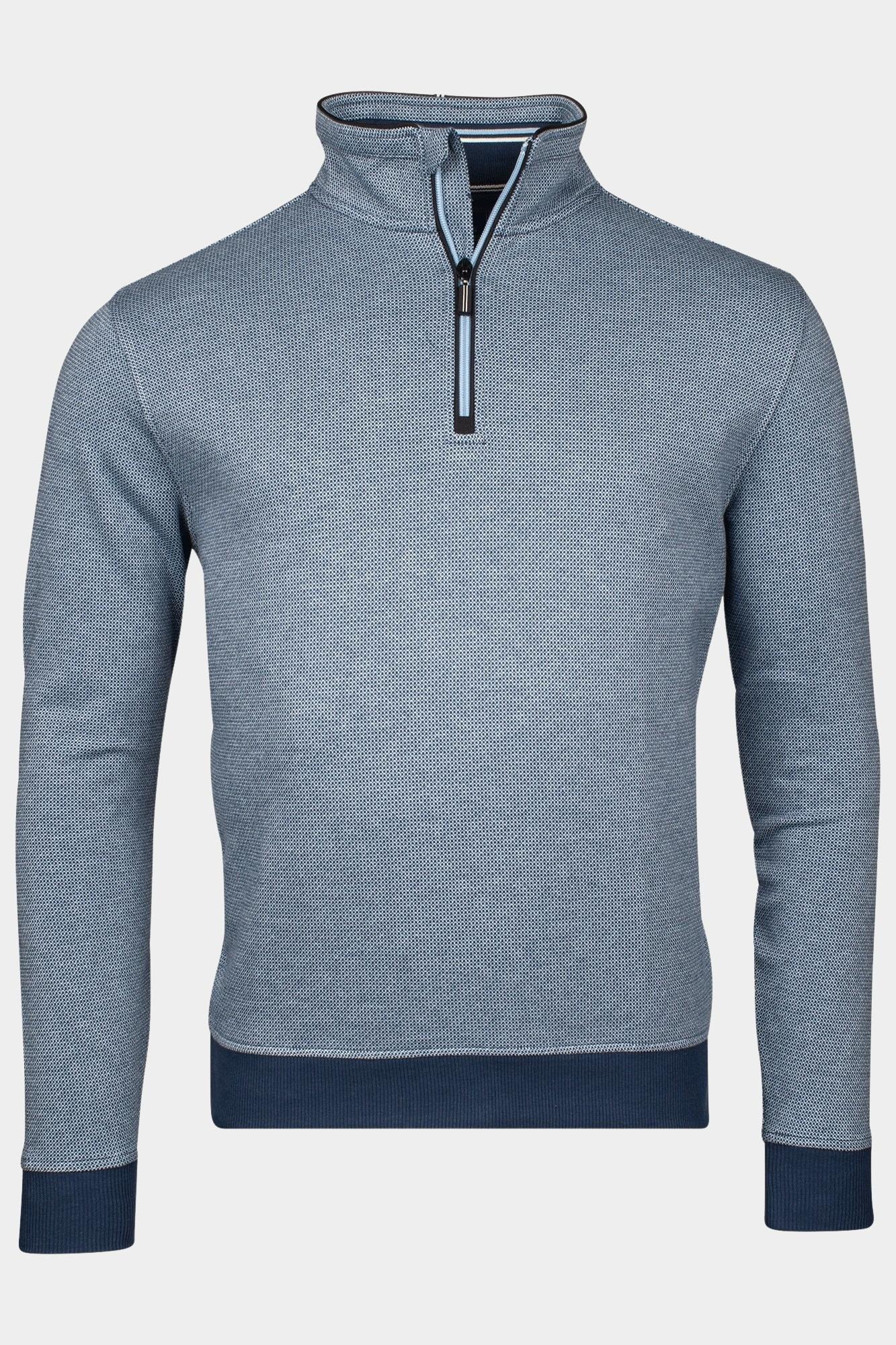 Baileys Half Zip Blauw Sweatshirt 1/2 zip all over 2 513196/62
