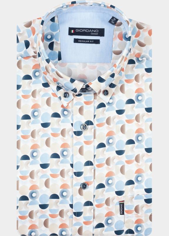 Giordano overhemd korte mouw heren Rood League Short Sleeve Button Do 616038/30