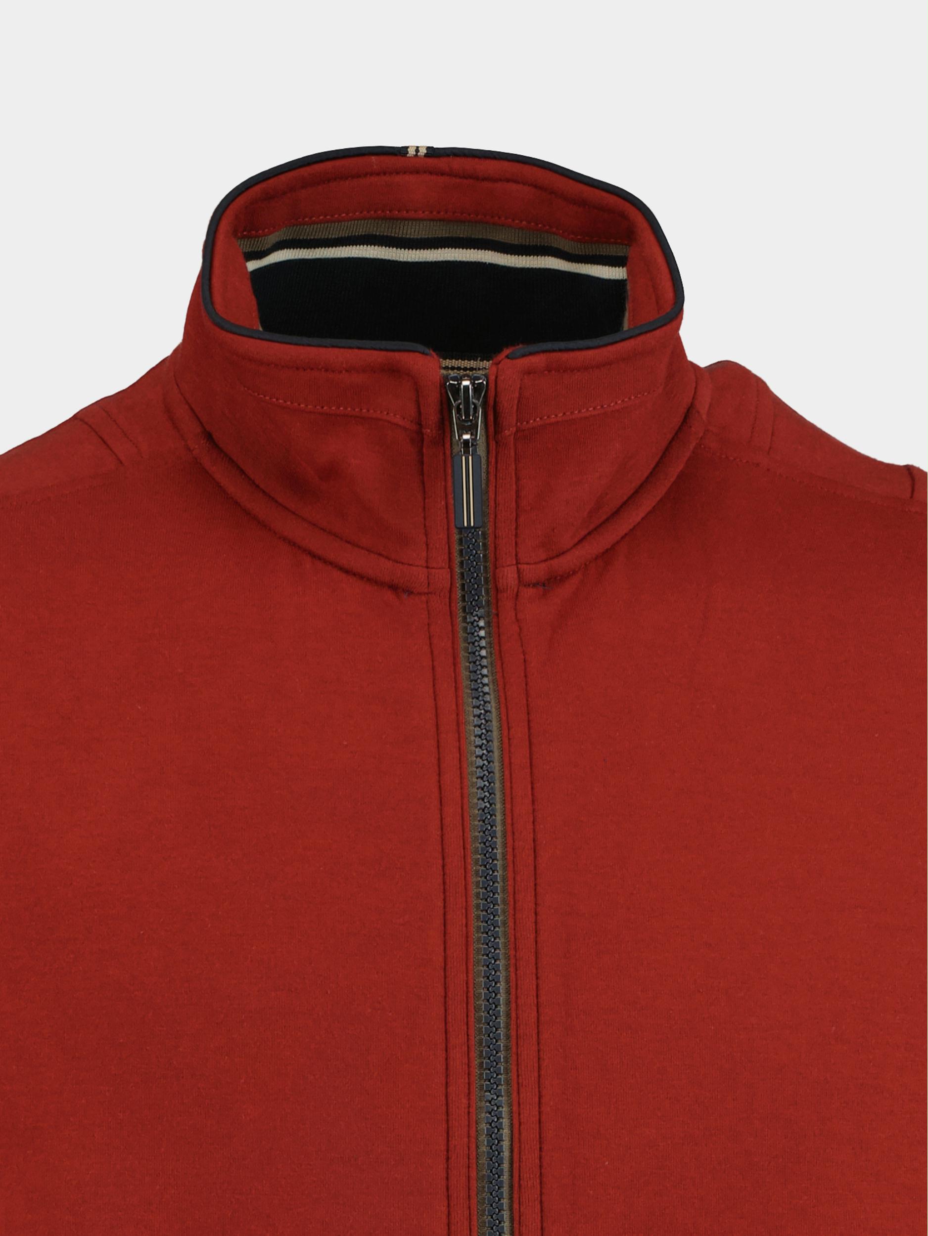 Baileys Vest Rood Sweat cardigan zip 222244/167