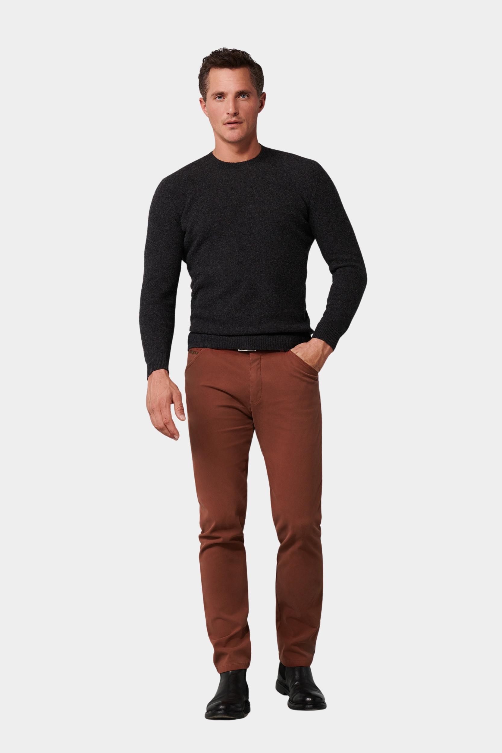 Meyer Katoenen Broek Bruin CHICAGO Art.2-5605 3322560500/48