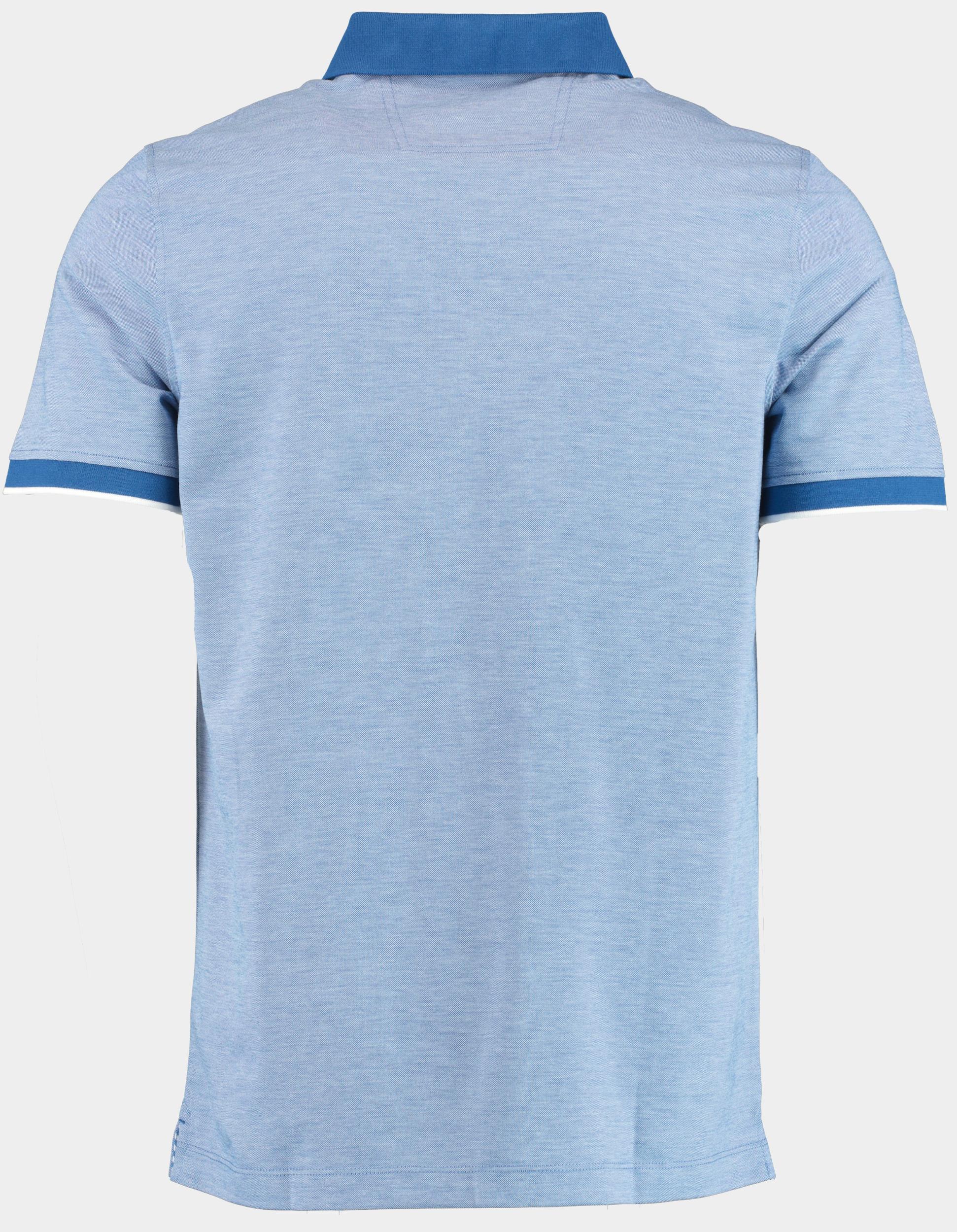 Baileys Polo korte mouw Blauw Poloshirt 2-tone Oxford Pique 515221/68