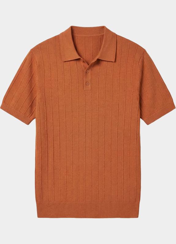 Bos Polo heren Oranje  323/8040 Brique