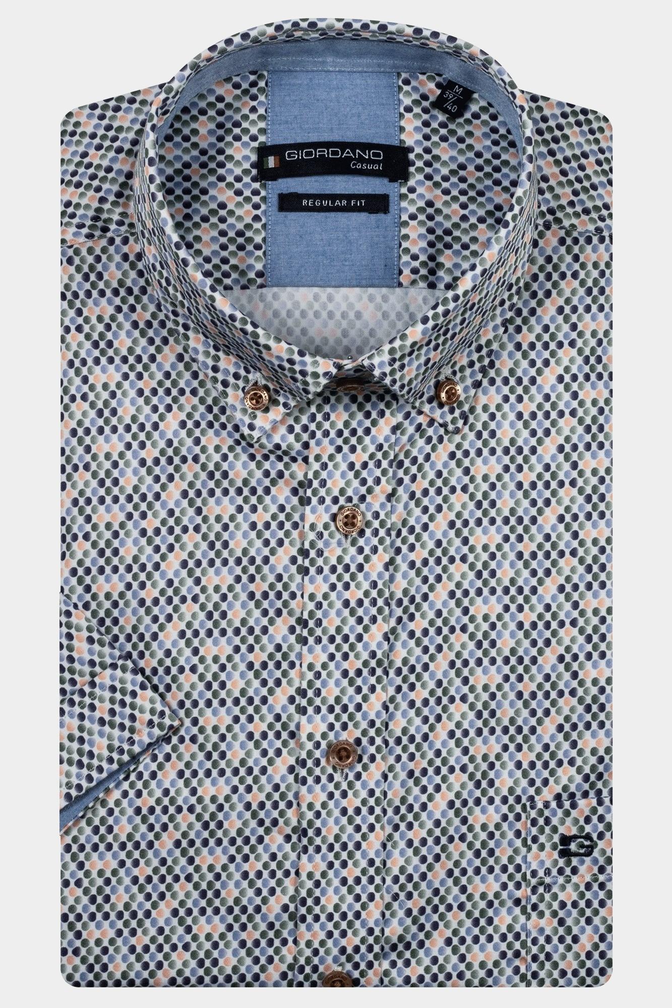 Giordano Casual hemd korte mouw Groen League short sleeve button do 516027/70