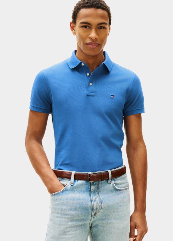 Tommy Hilfiger Polo korte mouw Blauw 1985 SLIM POLO MW0MW17771/C4U