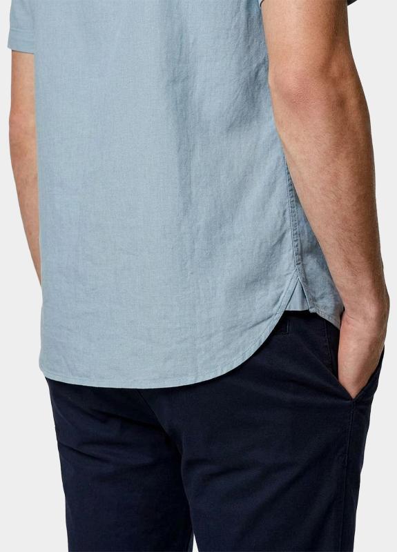 Commander flag overhemd korte mouw heren Blauw  214008380/641