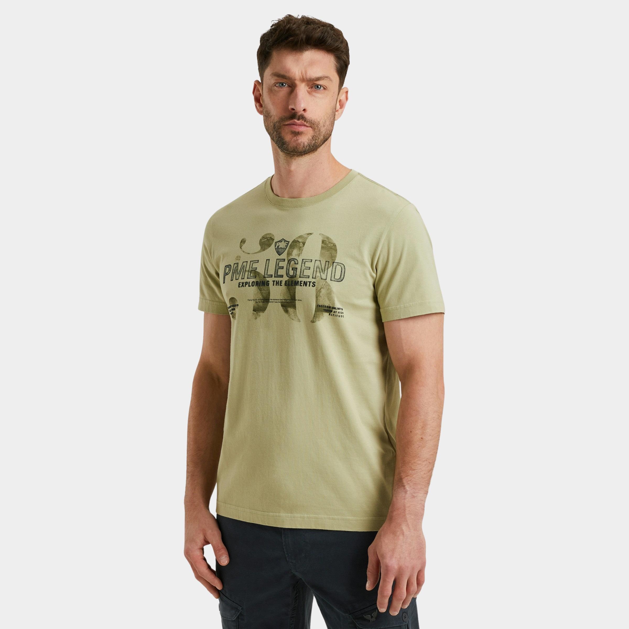 PME Legend T-shirt korte mouw Groen Short sleeve r-neck single je PTSS2511526/6163