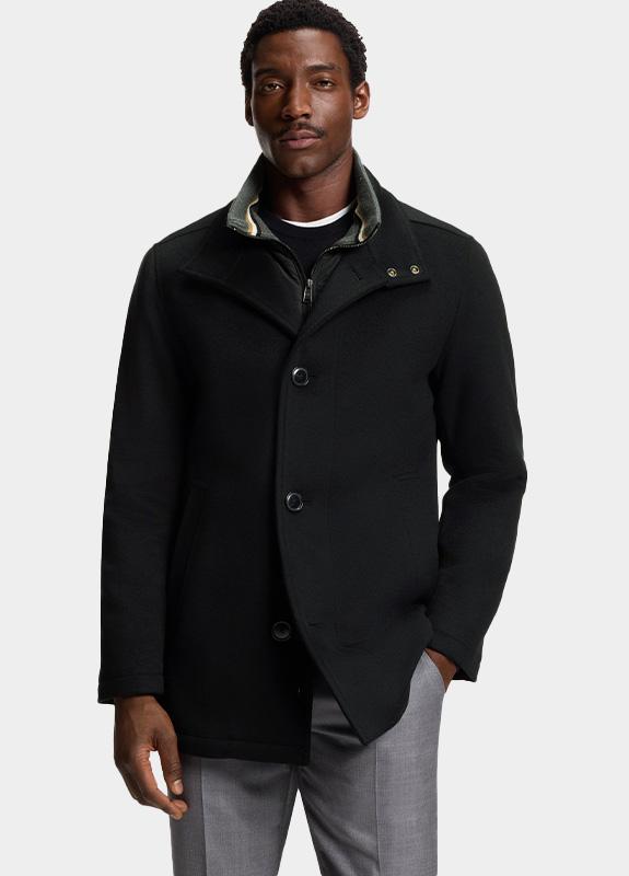 BOSS Black Wollen Jas Zwart H-Coxtan-234 10273687 01 50549193/001
