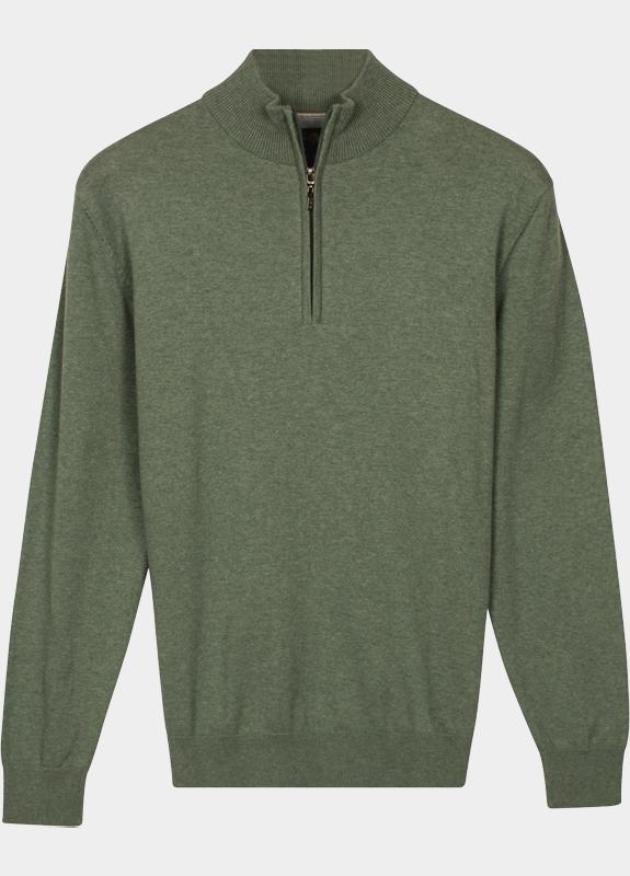 Baileys Half Zip Groen Pullover 1/2 zip  with low po 618400/735