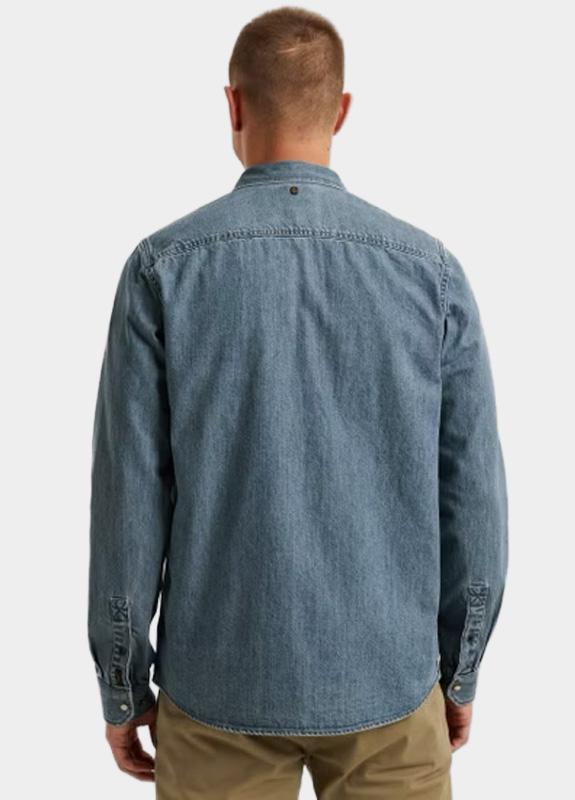 PME Legend Overhemd heren Blauw LONG SLEEVE SHIRT Indigo Deni PSI2511248/DEB