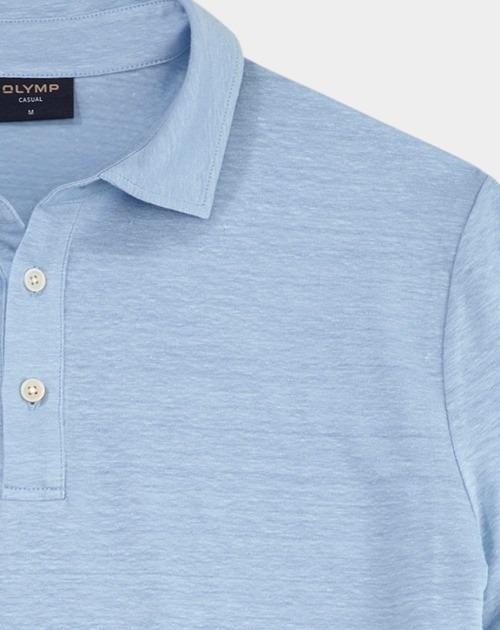 Olymp Polo korte mouw Blauw Linen Polo 542952/11