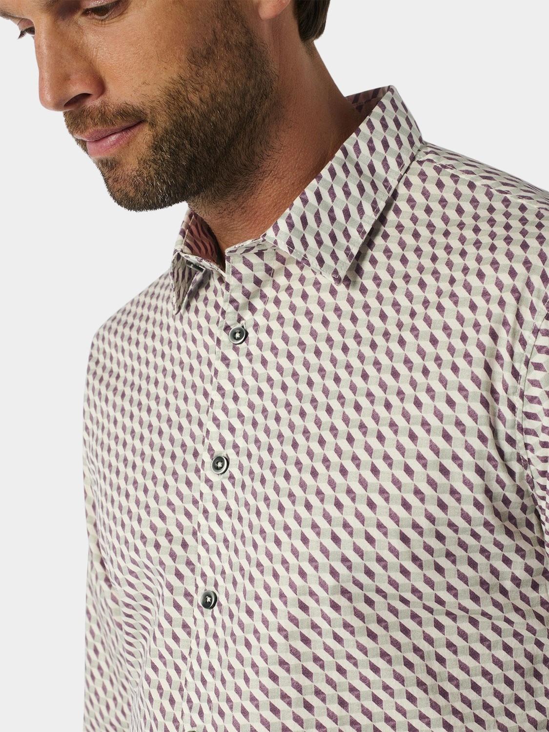 No Excess Casual hemd lange mouw Paars  25430714/083