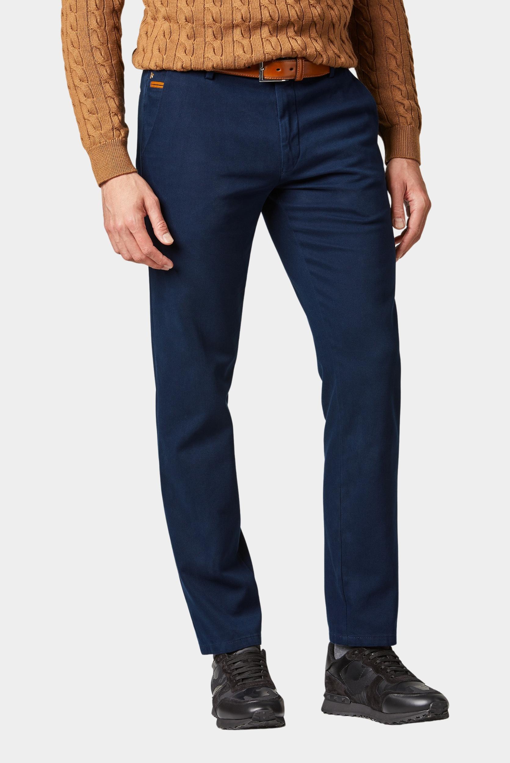 Meyer Katoenen Broek Blauw BONN Art.2-8572 1022857200/18