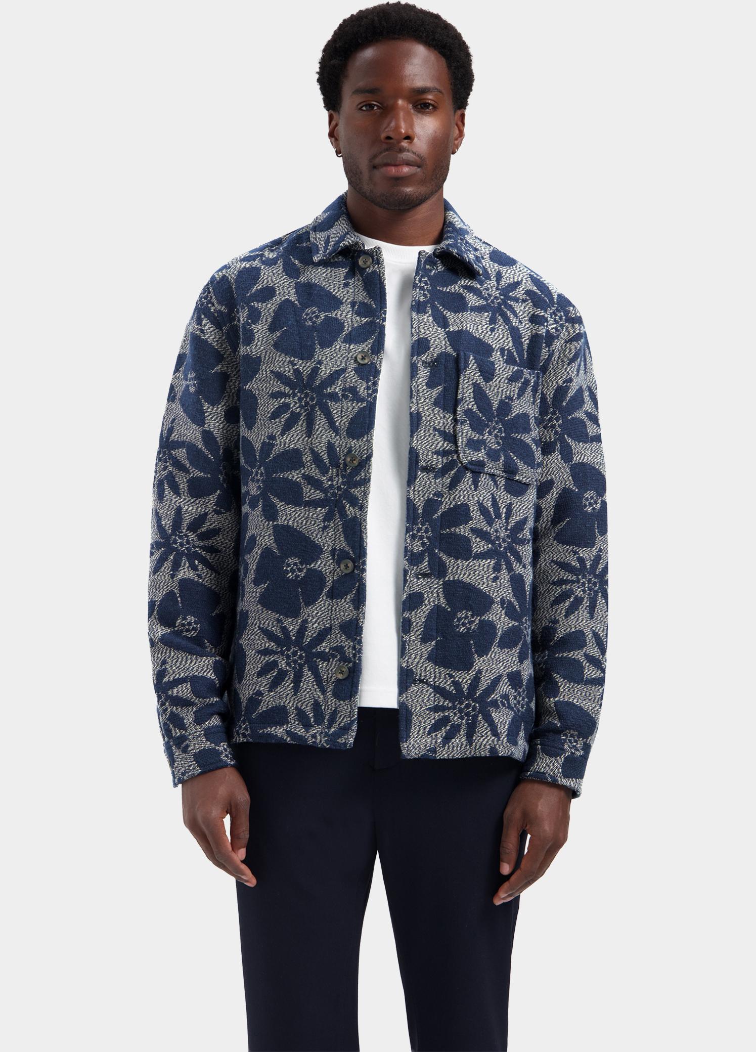 Dstrezzed Overshirt Blauw Lino Damast Overshirt 155508/649
