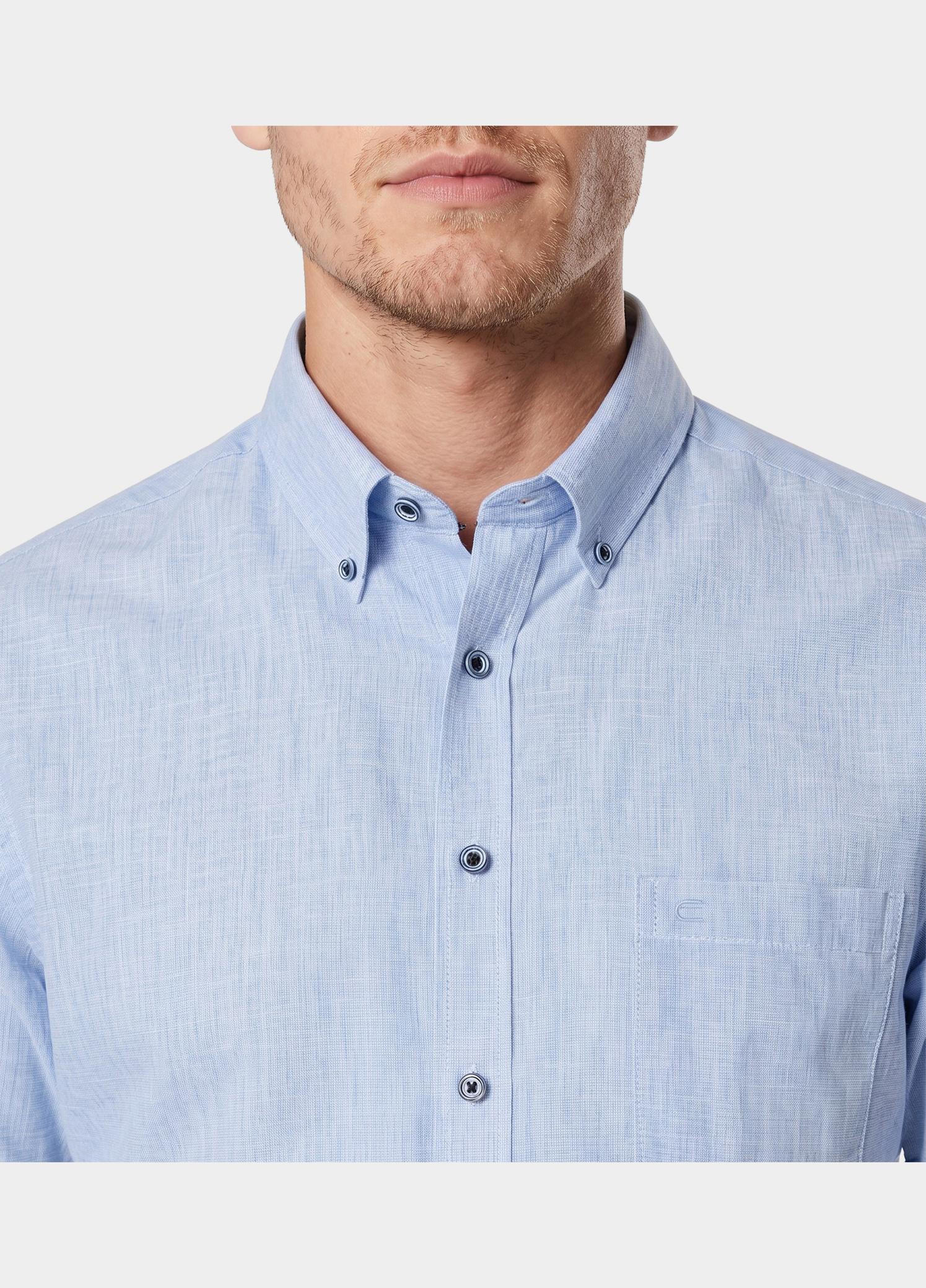 Casamoda overhemd korte mouw heren Blauw B.D. Casual Short 1/ Arm 954457100/100
