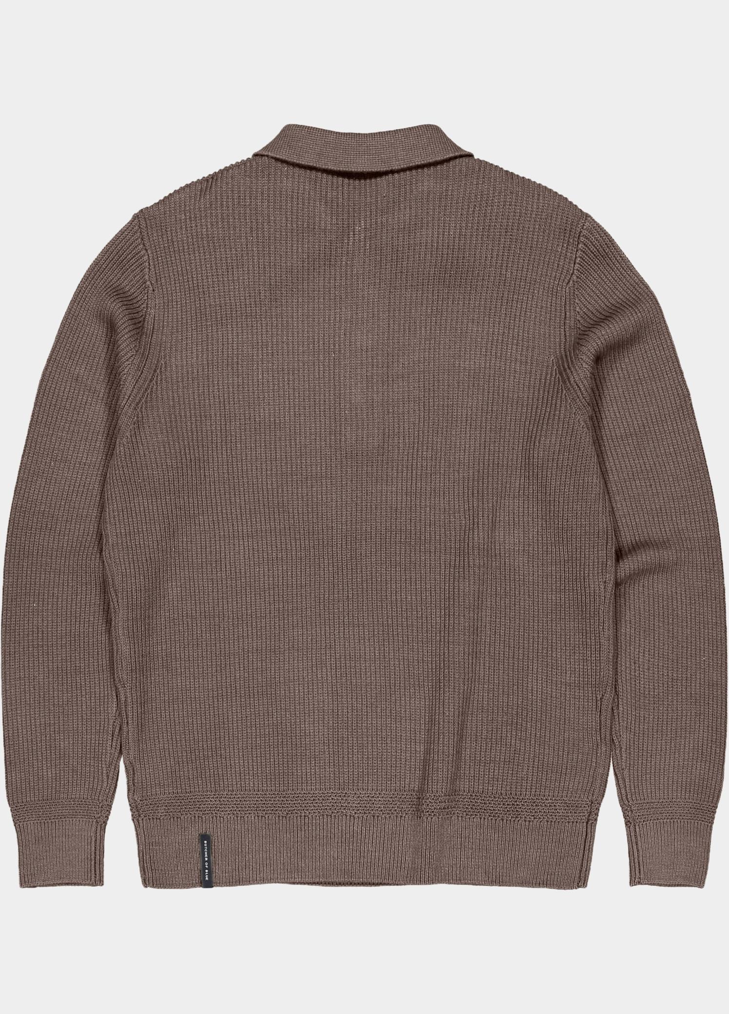 Butcher of Blue Polo lange mouwen heren Bruin Galway M2626033/420