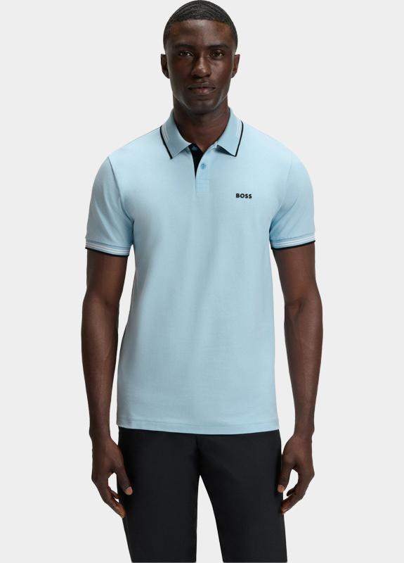 BOSS Green Polo korte mouw Blauw Paul 10255848 01 50506193/455