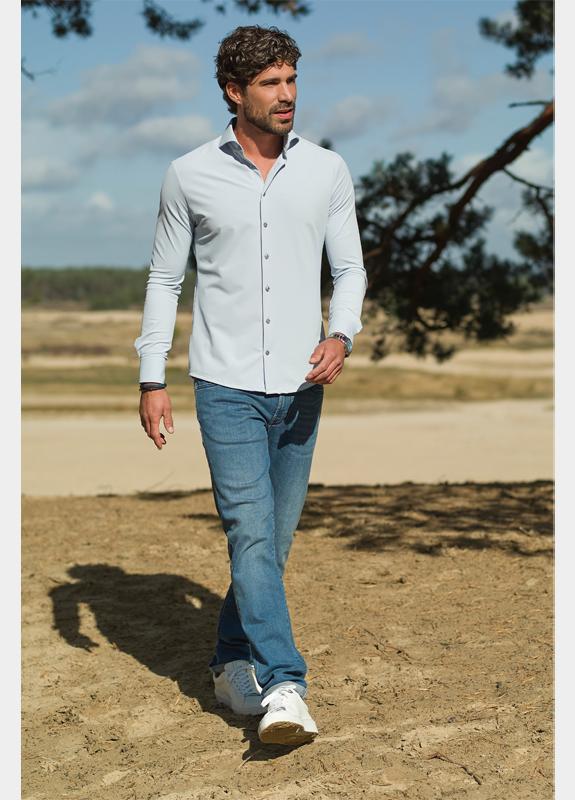 Ledub Business hemd lange mouw Blauw  0143470/120-000-000