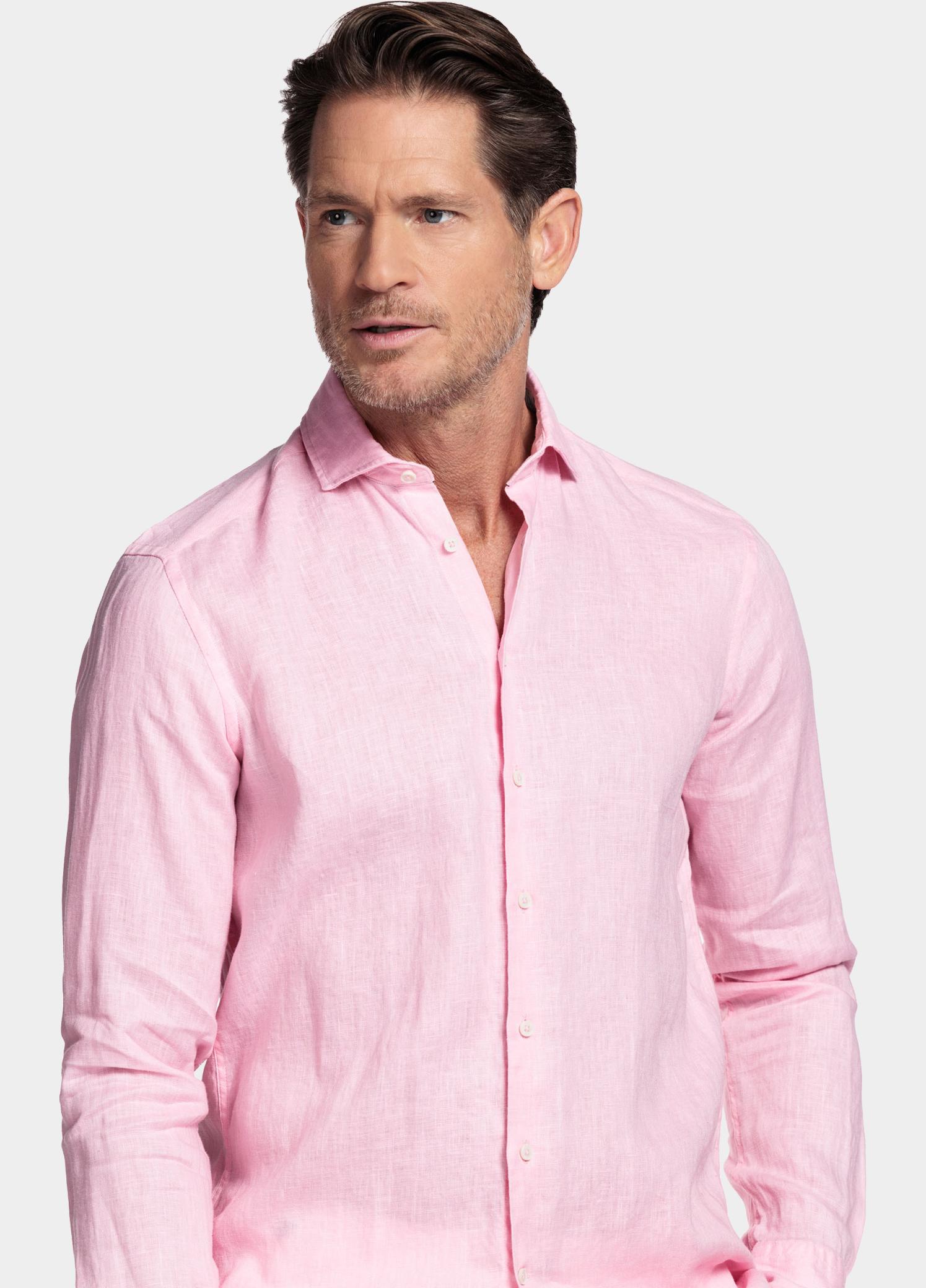Giordano Overhemd heren Roze Row Long Sleeve Cutaway Soft 617810/50