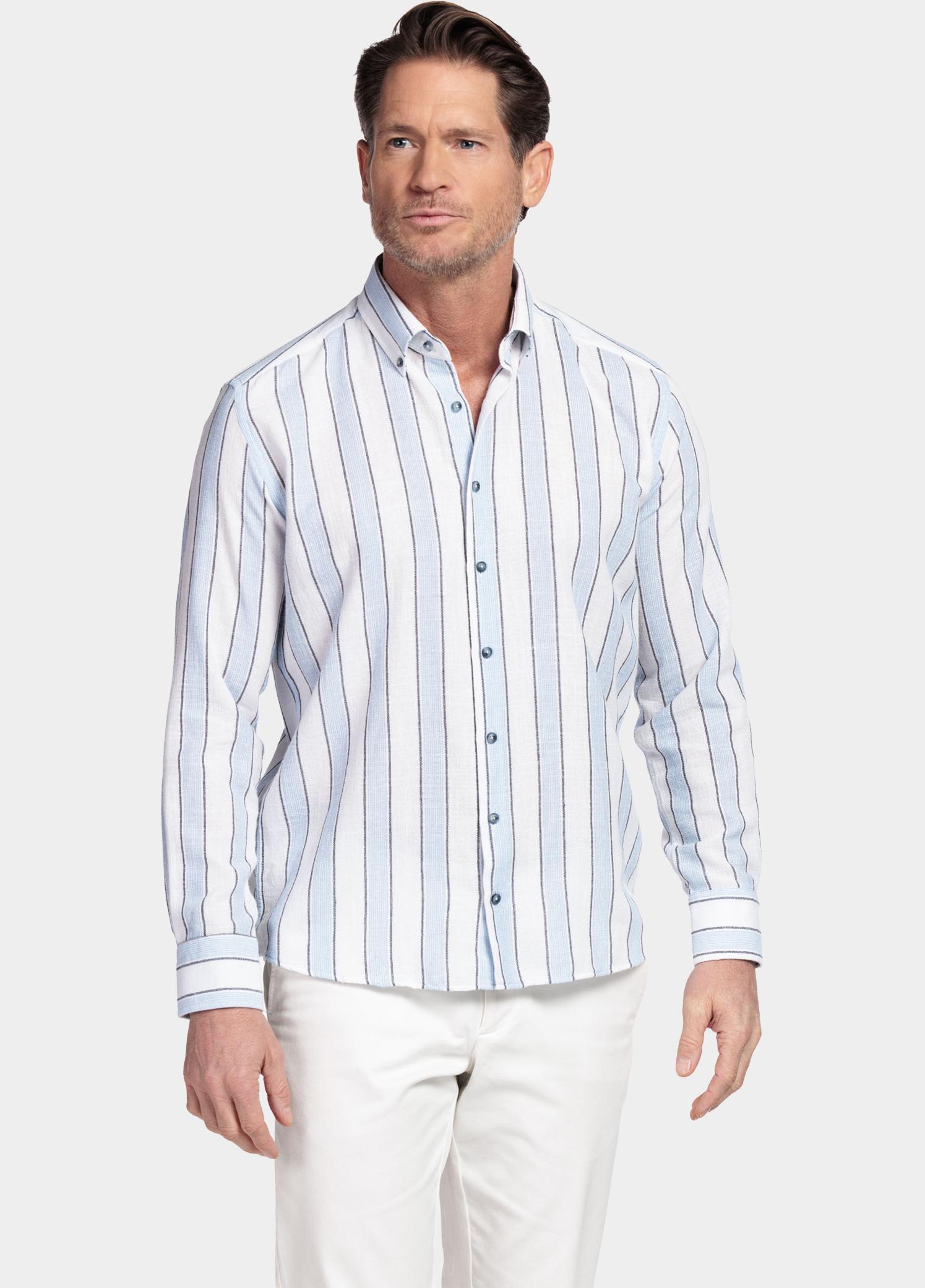 Giordano Overhemd heren Blauw Loretto Long Sleeve Button Do 617826/60
