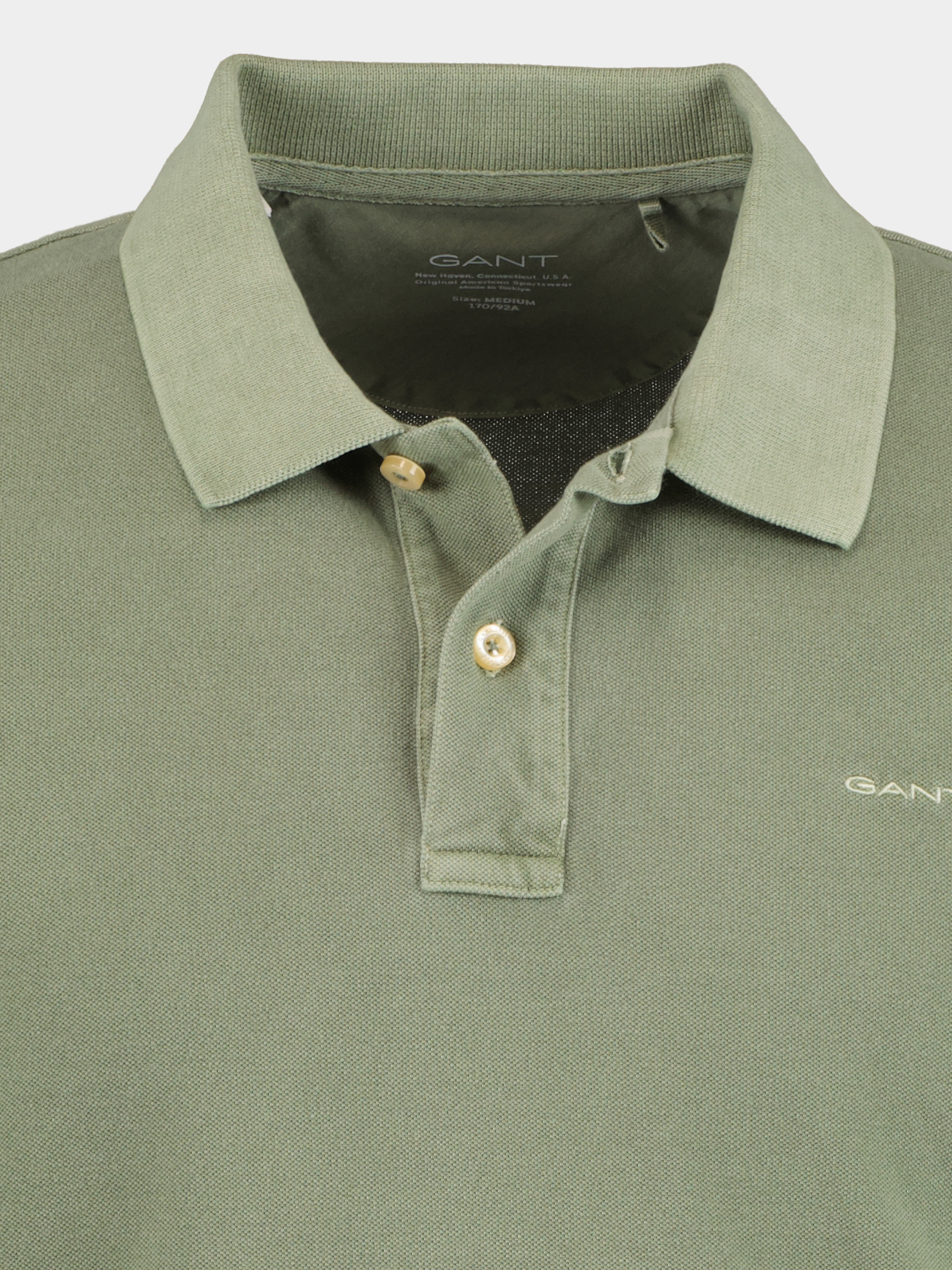 Gant Polo korte mouw Groen Sunfaded Pique SS Rugger 2043005/362