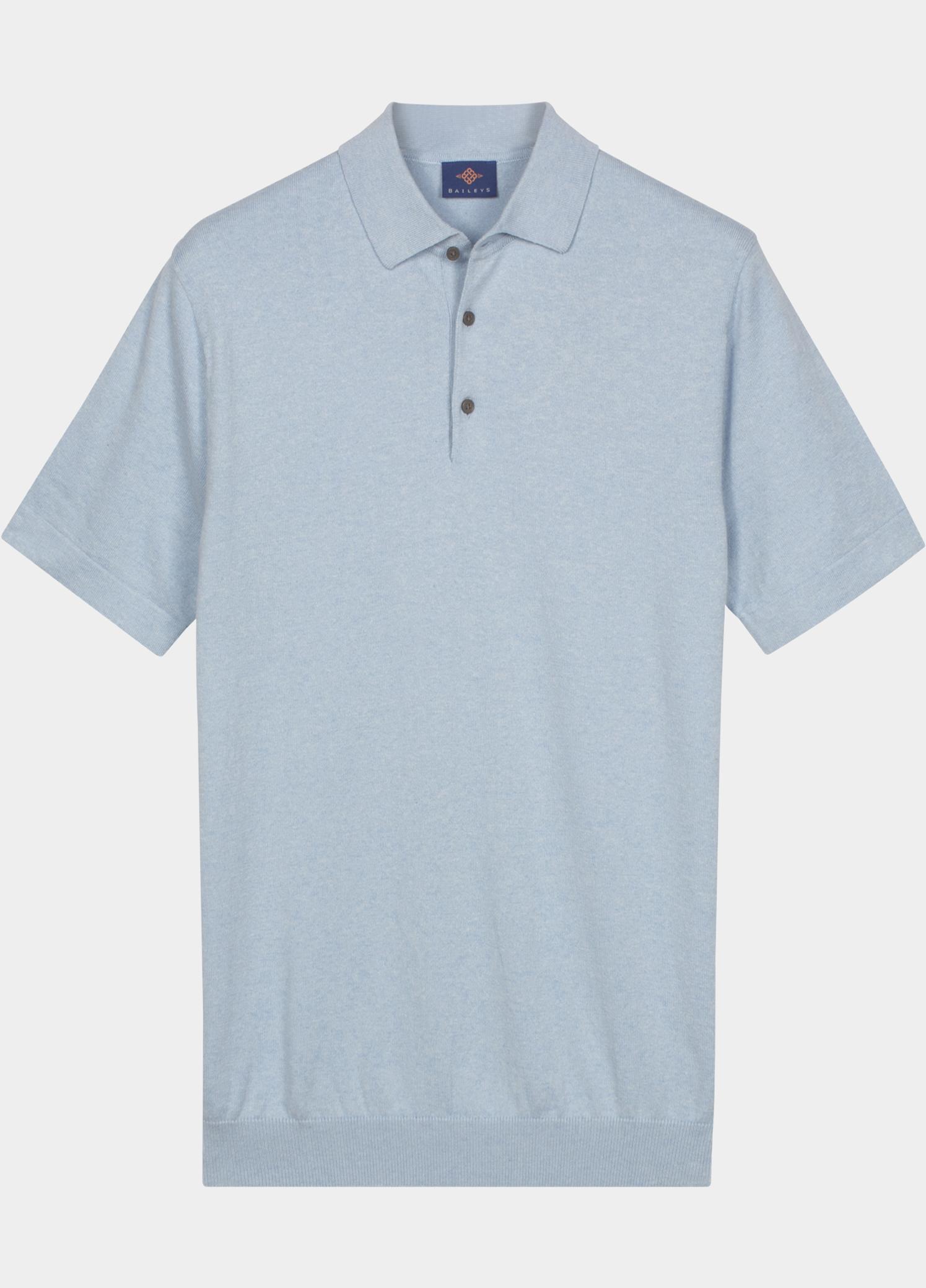 Baileys Polo heren Blauw Polo knitted-SS Polo Collar 1 615788/615