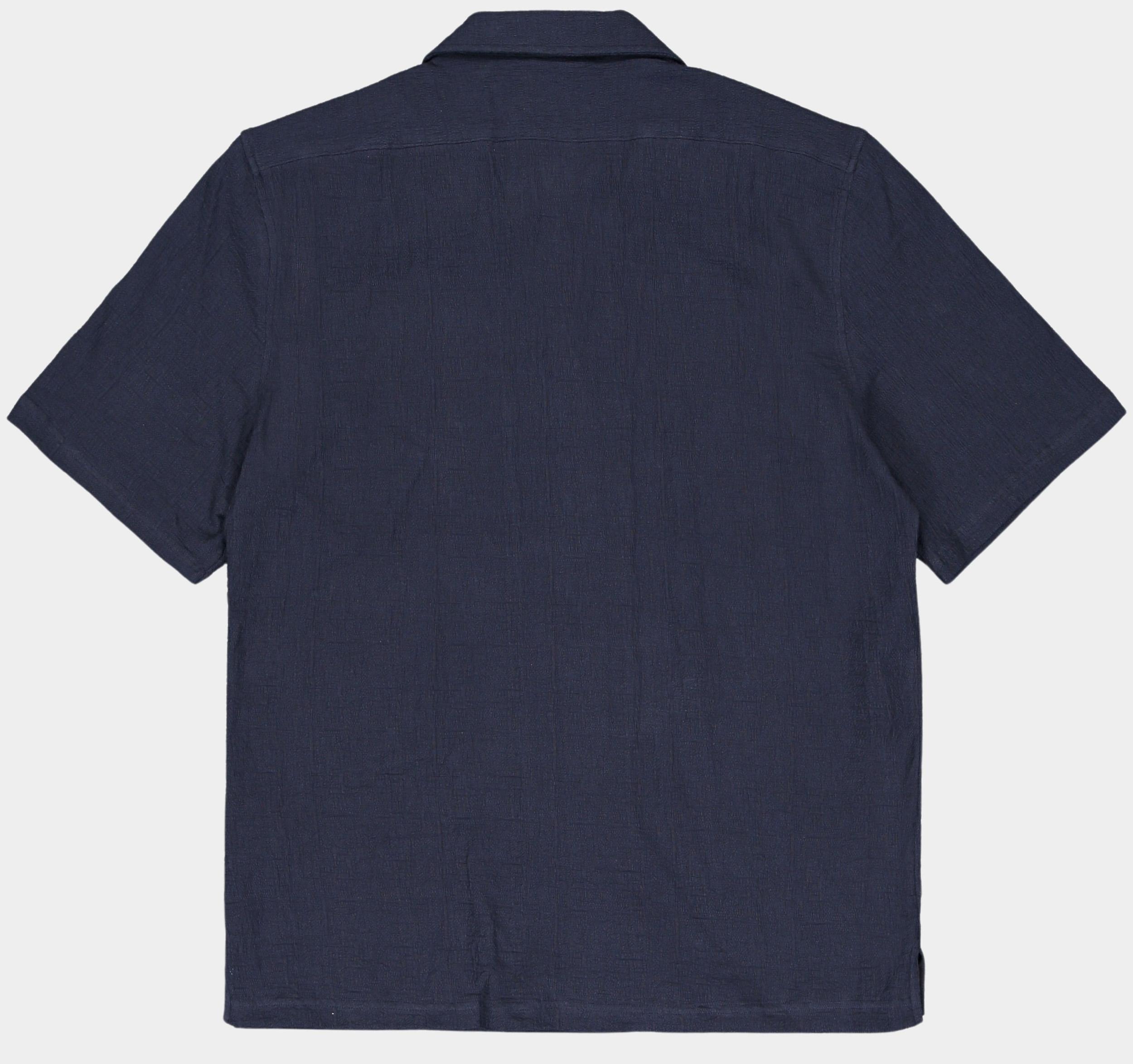 Butcher of Blue Casual hemd korte mouw Blauw Ripley Structure Shirt M2516020/890