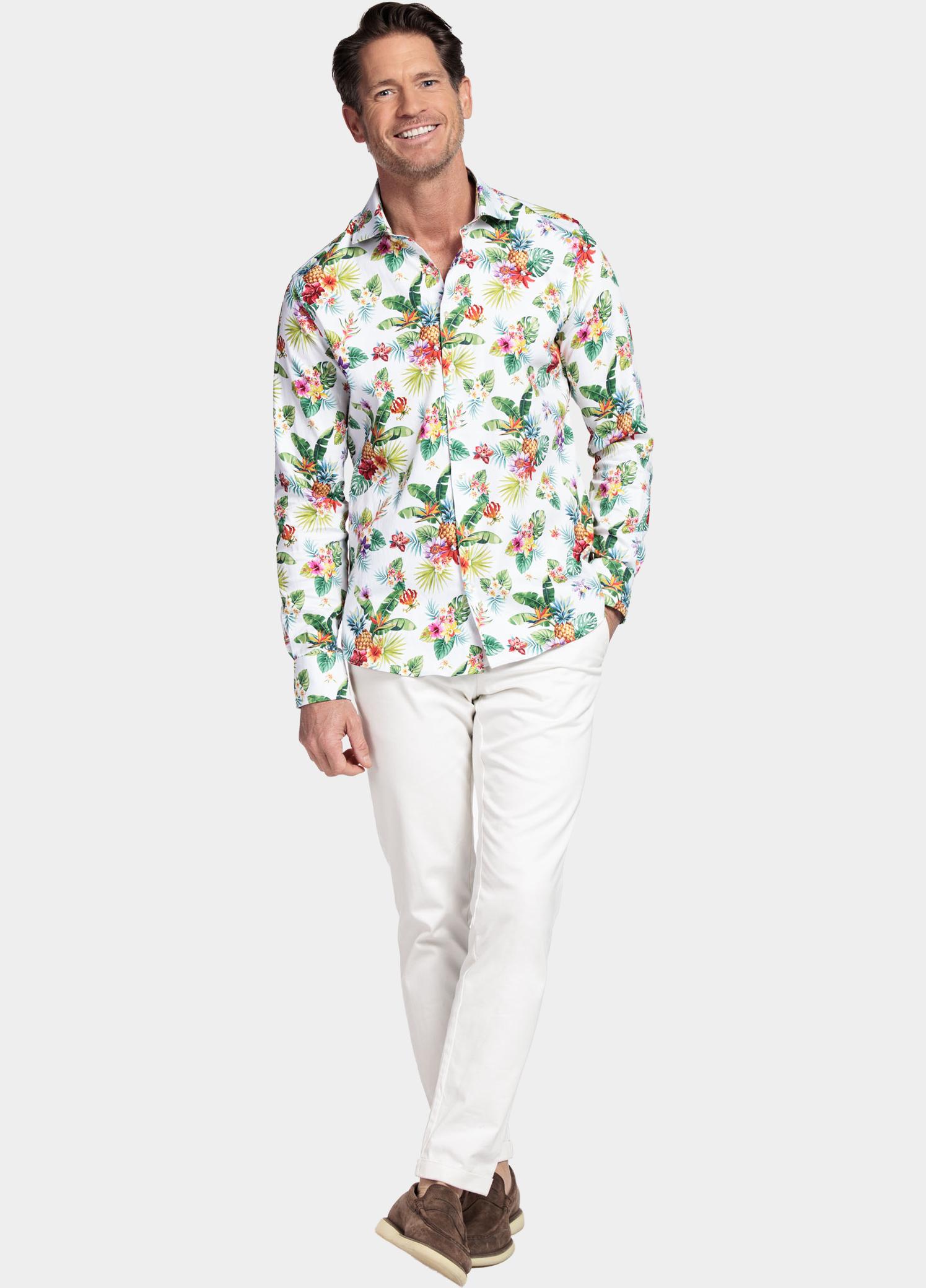 Giordano Overhemd heren Groen Maggiore Long Sleeve Semi Cut 617890/70