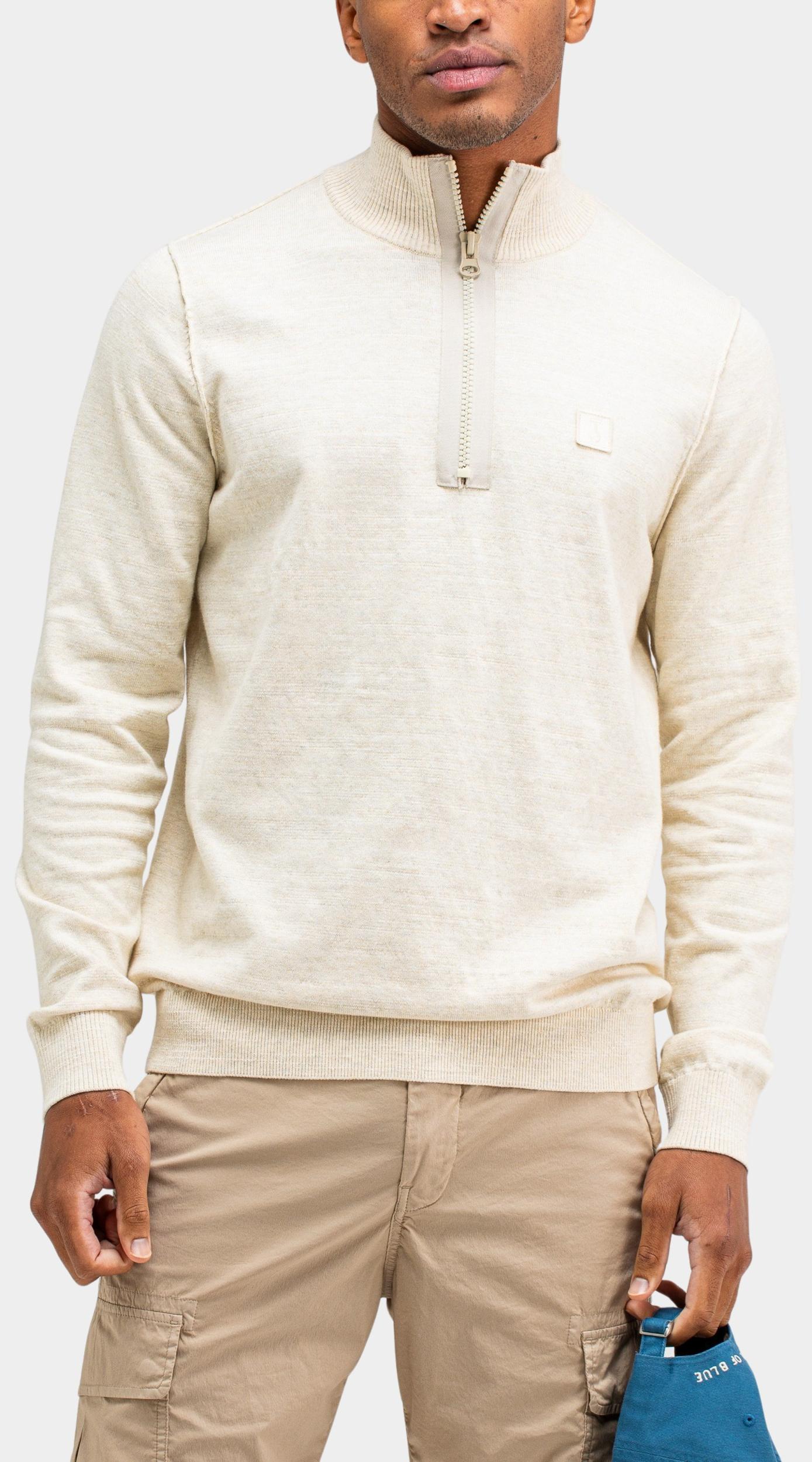 Butcher of Blue Pullover Beige Lt Clifden Helf Zip M2426030/618