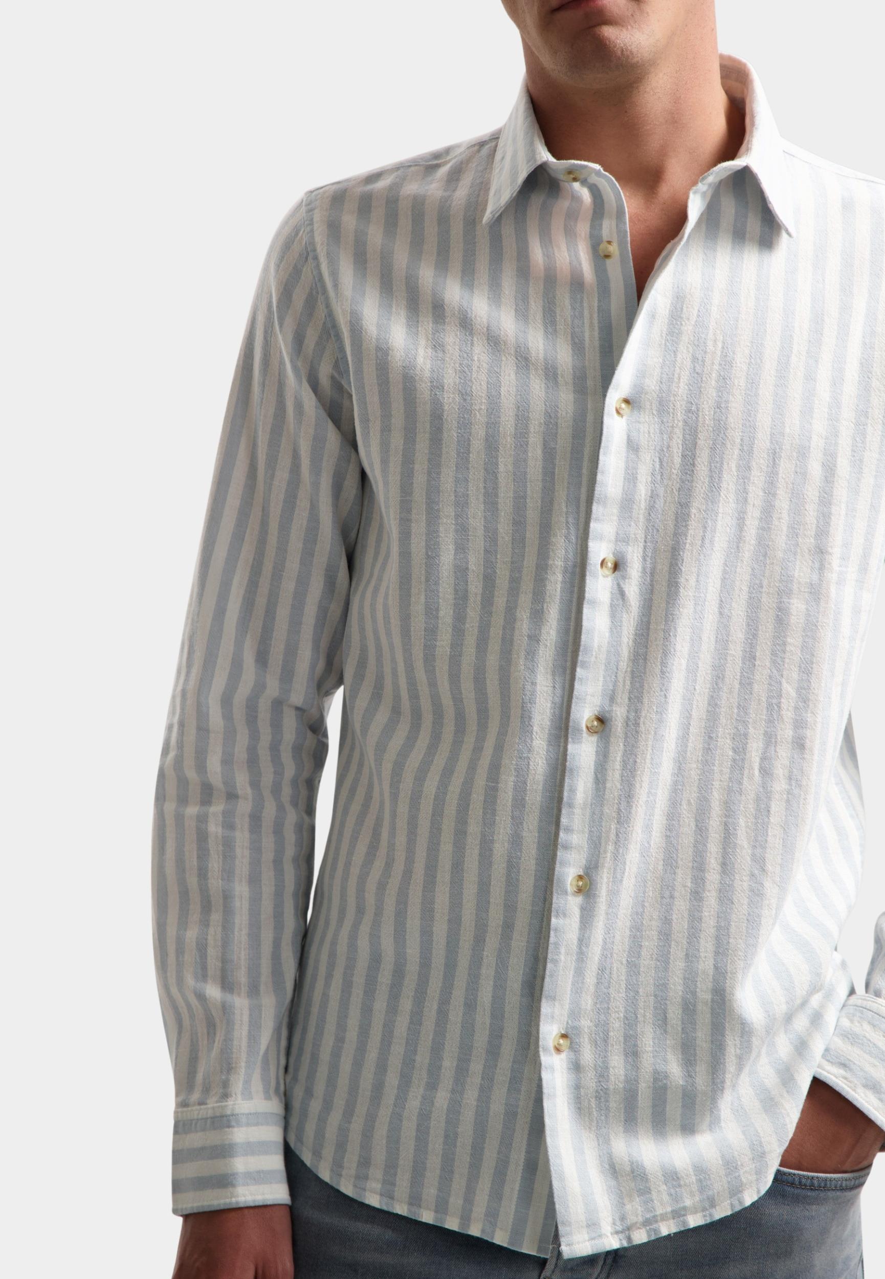 Dstrezzed Casual hemd lange mouw Blauw Philip Shirt 303928/607