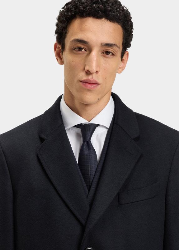 BOSS Black Wollen Jas Blauw H-Hyde-254 10273687 01 50549187/404