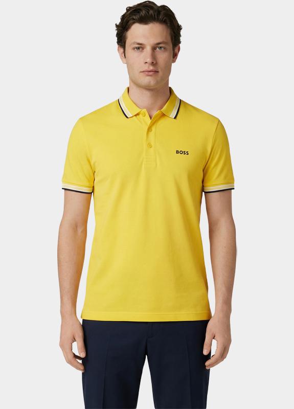 BOSS Green Polo korte mouw Geel Paddy 10241663 01 50469055/739