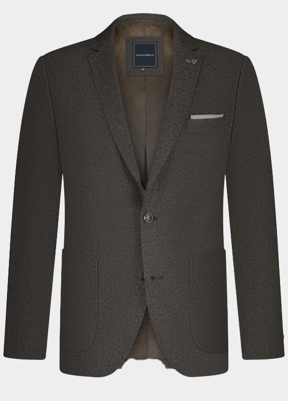 Bos Colbert Bruin Leek Jacket Drop 7 253037LE20BO/871 coffee