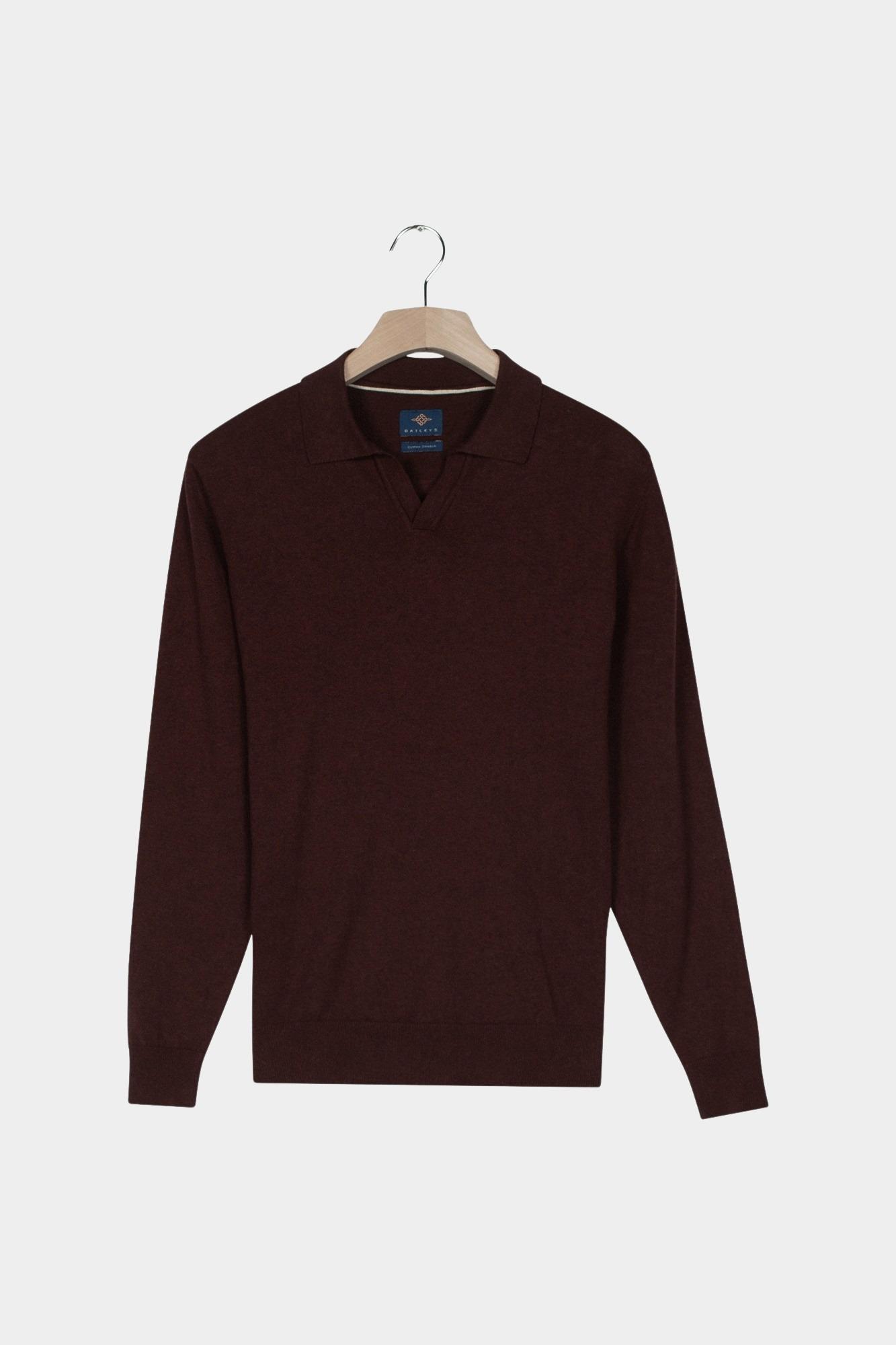 Baileys Pullover Blauw Pullover Polo Collar V 12gg s 528340/405