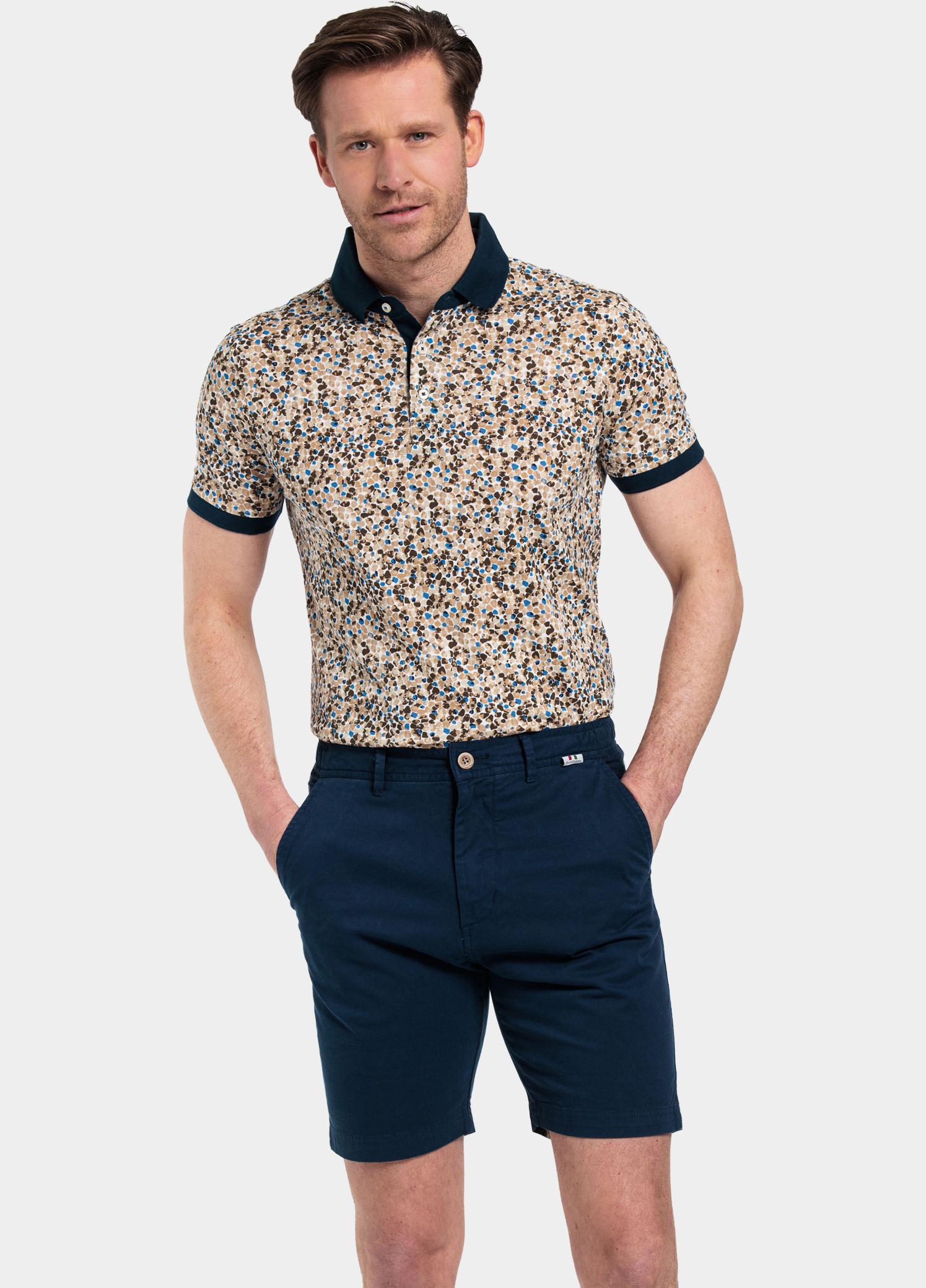 Giordano Korte Broek heren Blauw Porter Short (elastic in wais 411117/69