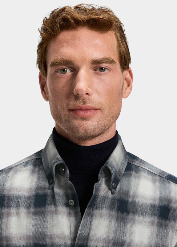 BOSS Orange Casual hemd lange mouw Grijs Rickert_M 10273400 01 50549430/063