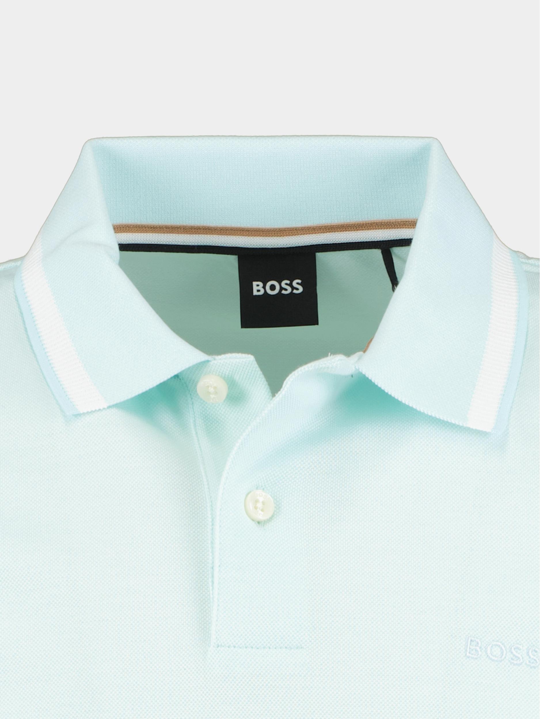BOSS Black Polo lange mouw Groen Parlay 183 10248942 01 50486172/356